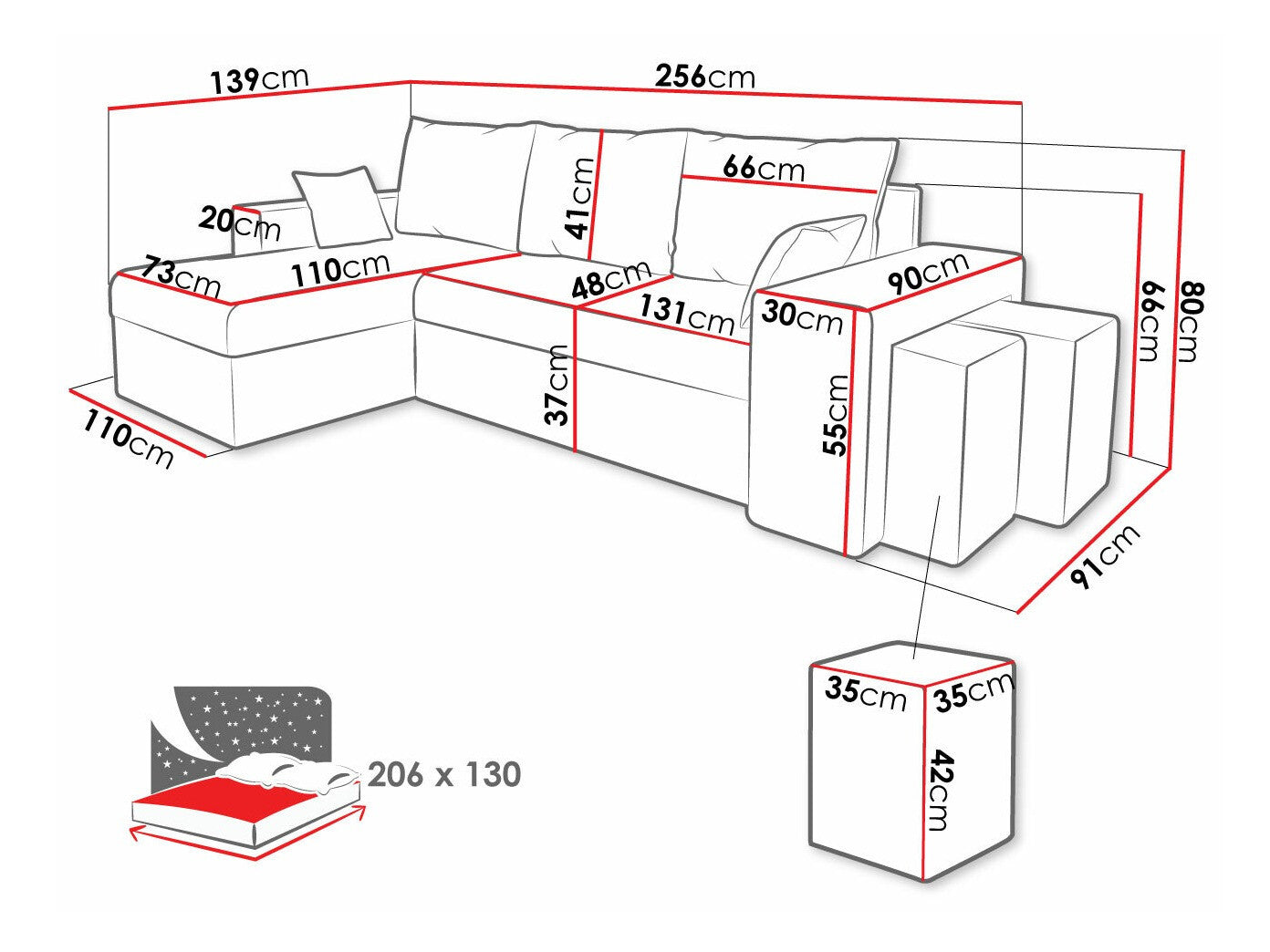 Hjørnesofa Memphis 138