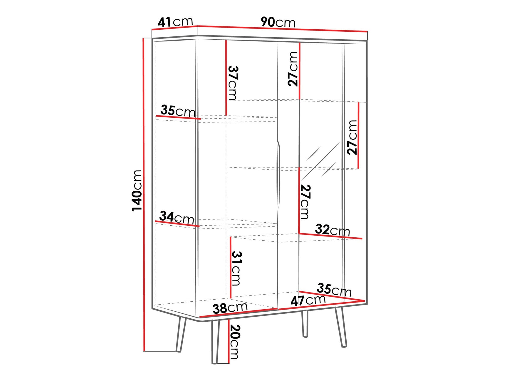 Display cabinet Providence S114