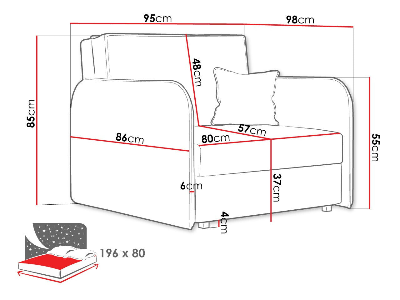 Lænestol Columbus 125