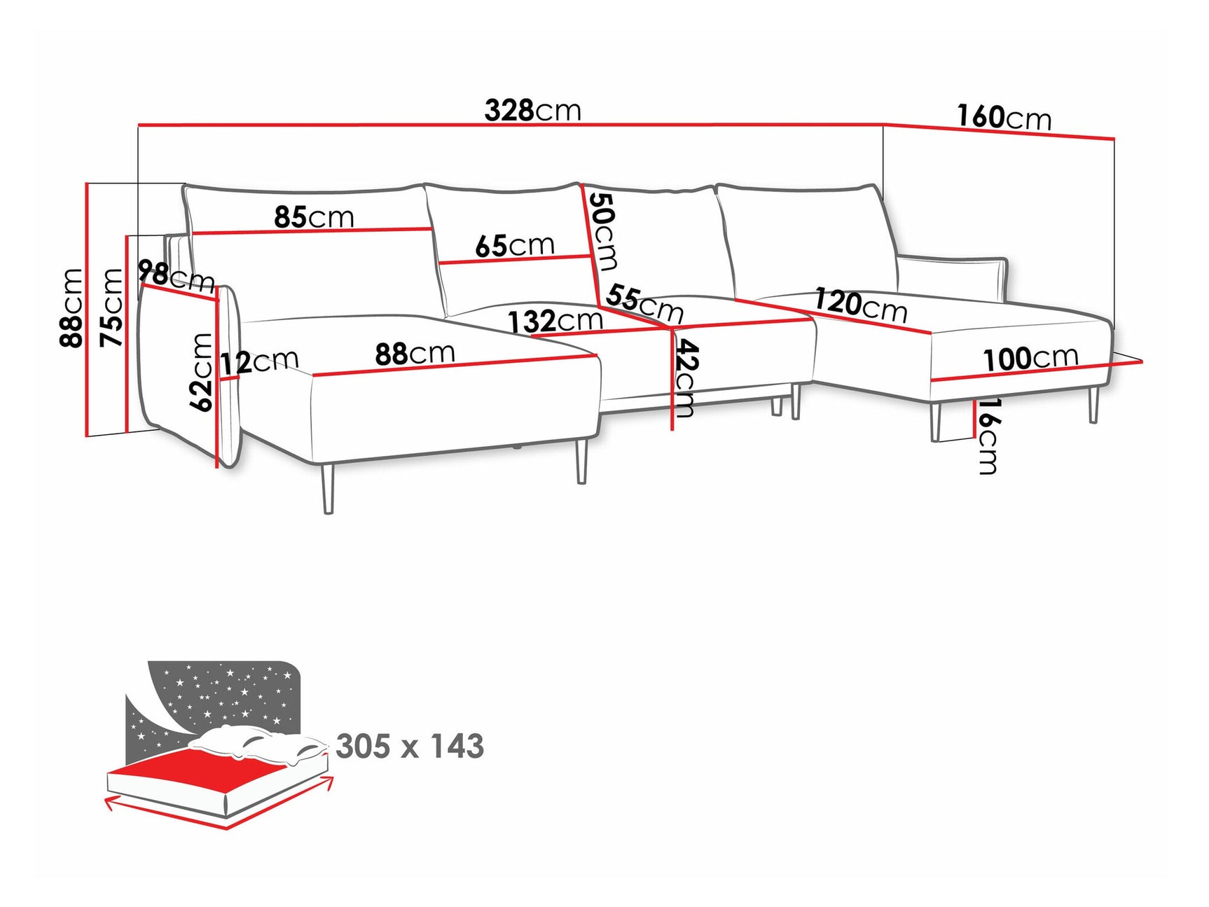 Hjørnesofa Columbus 223