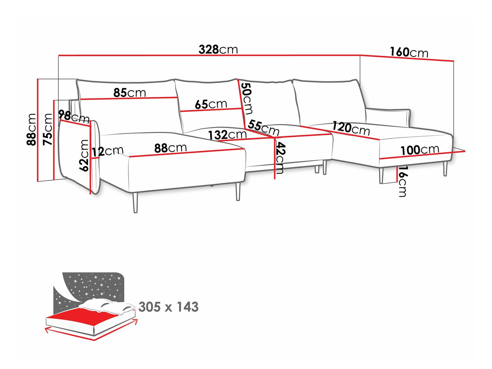 Hjørnesofa Columbus 223