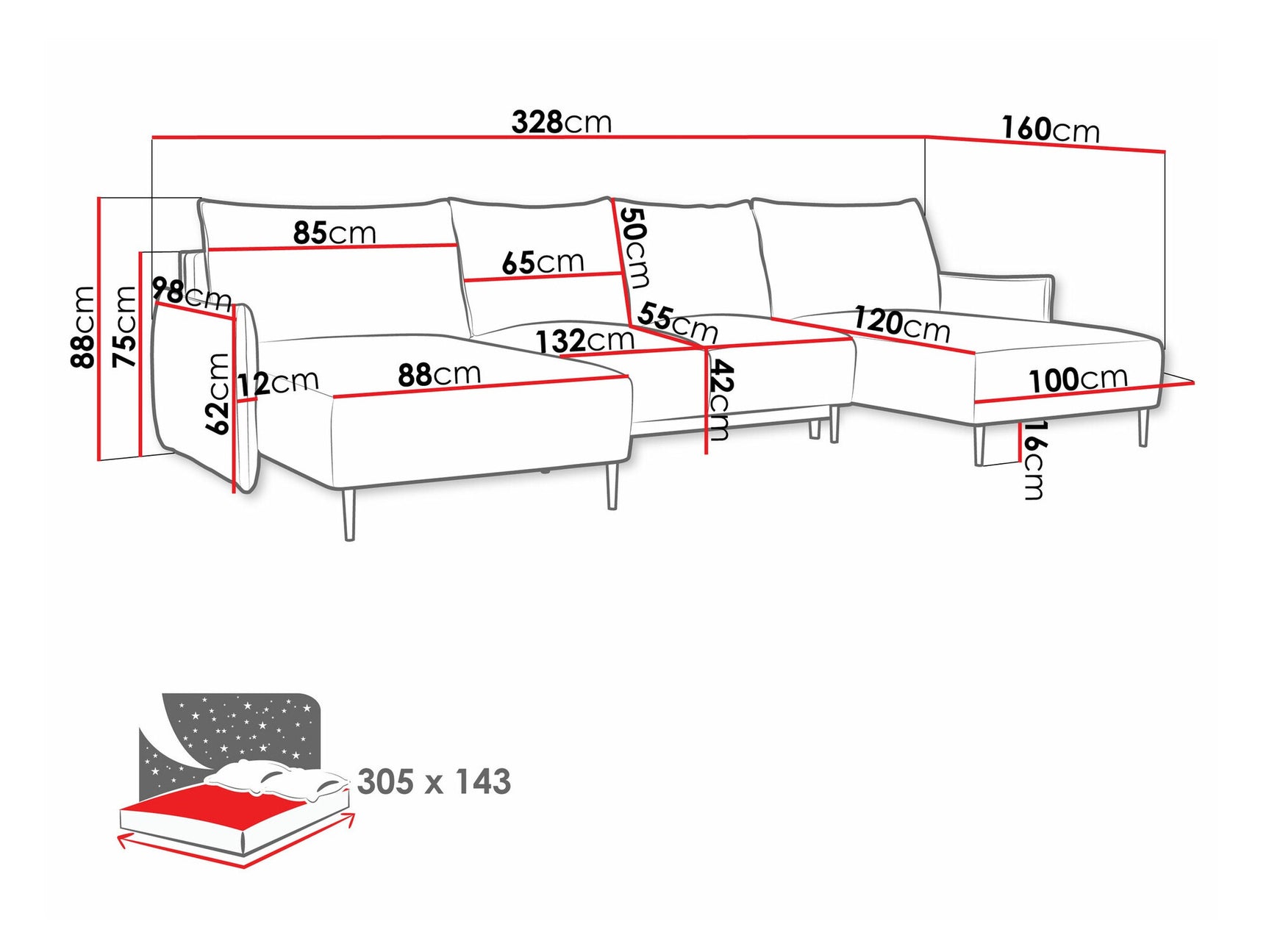 Hjørnesofa Columbus 223