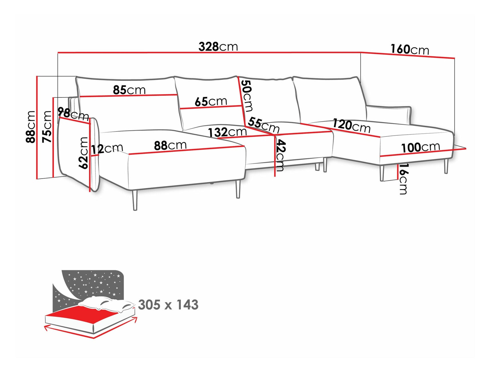 Hjørnesofa Columbus 223
