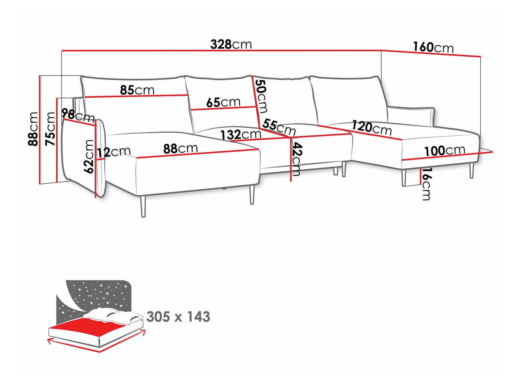 Hjørnesofa Columbus 223