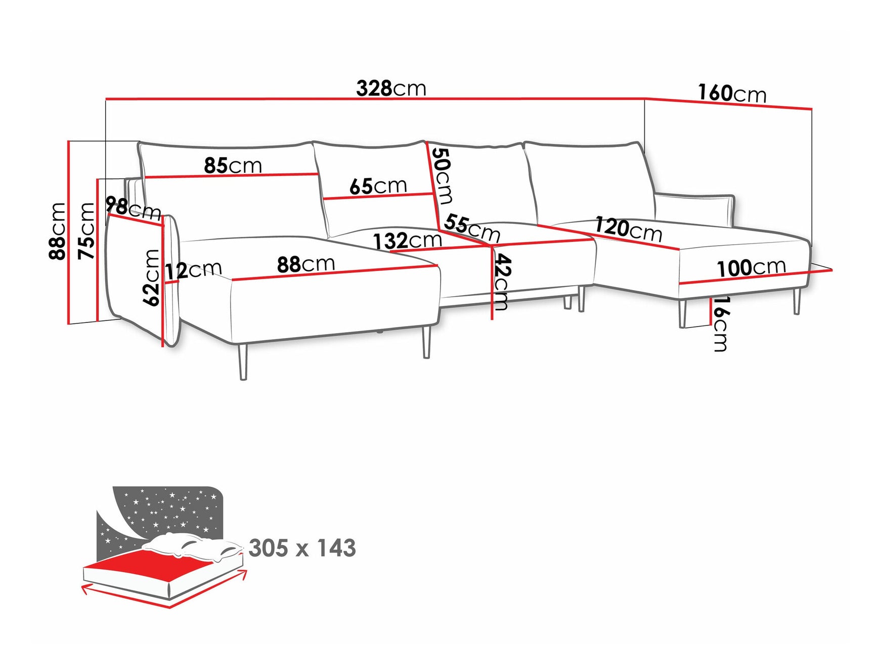 Hjørnesofa Columbus 223