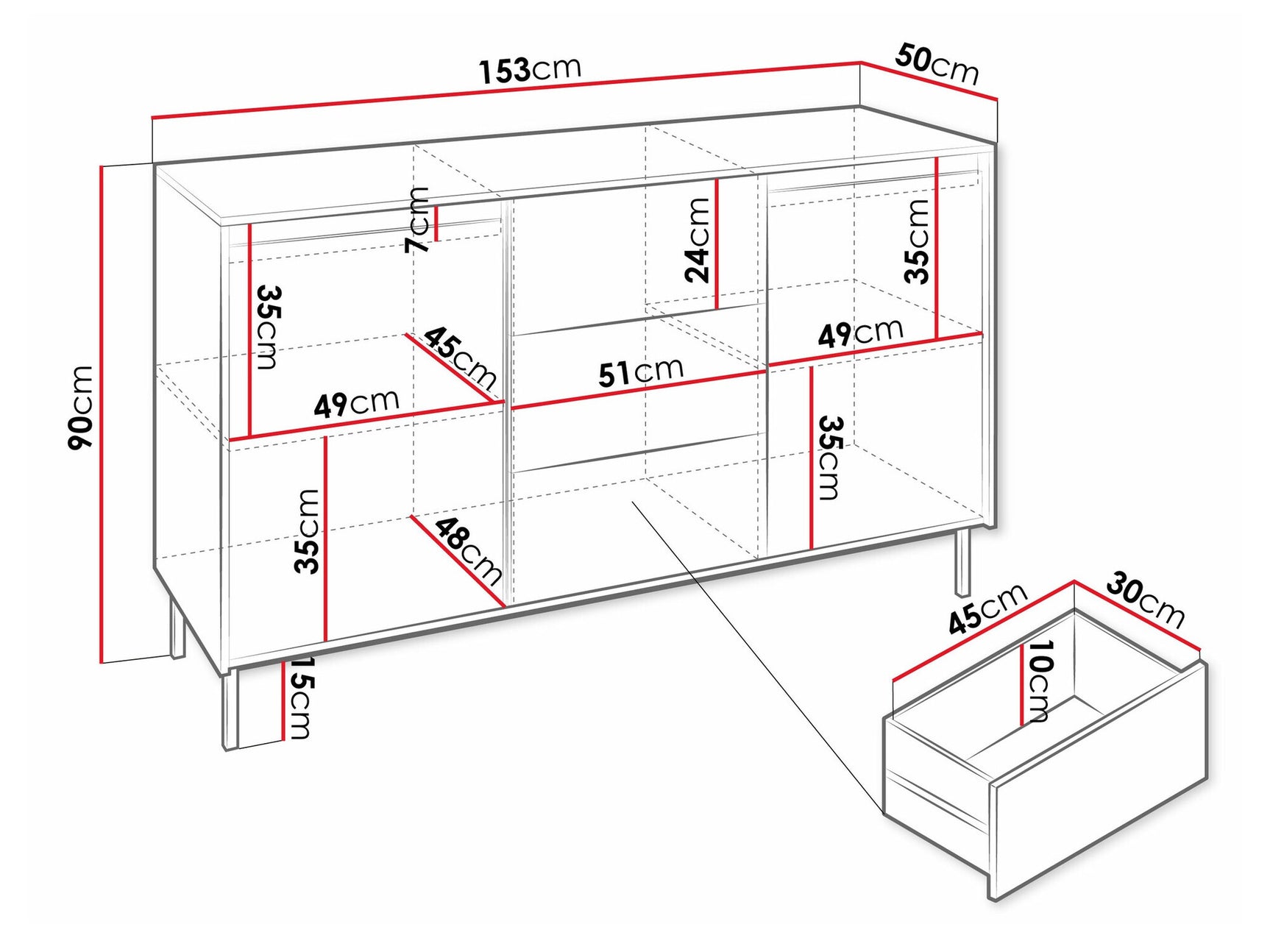 Chest of drawers Comfivo T101