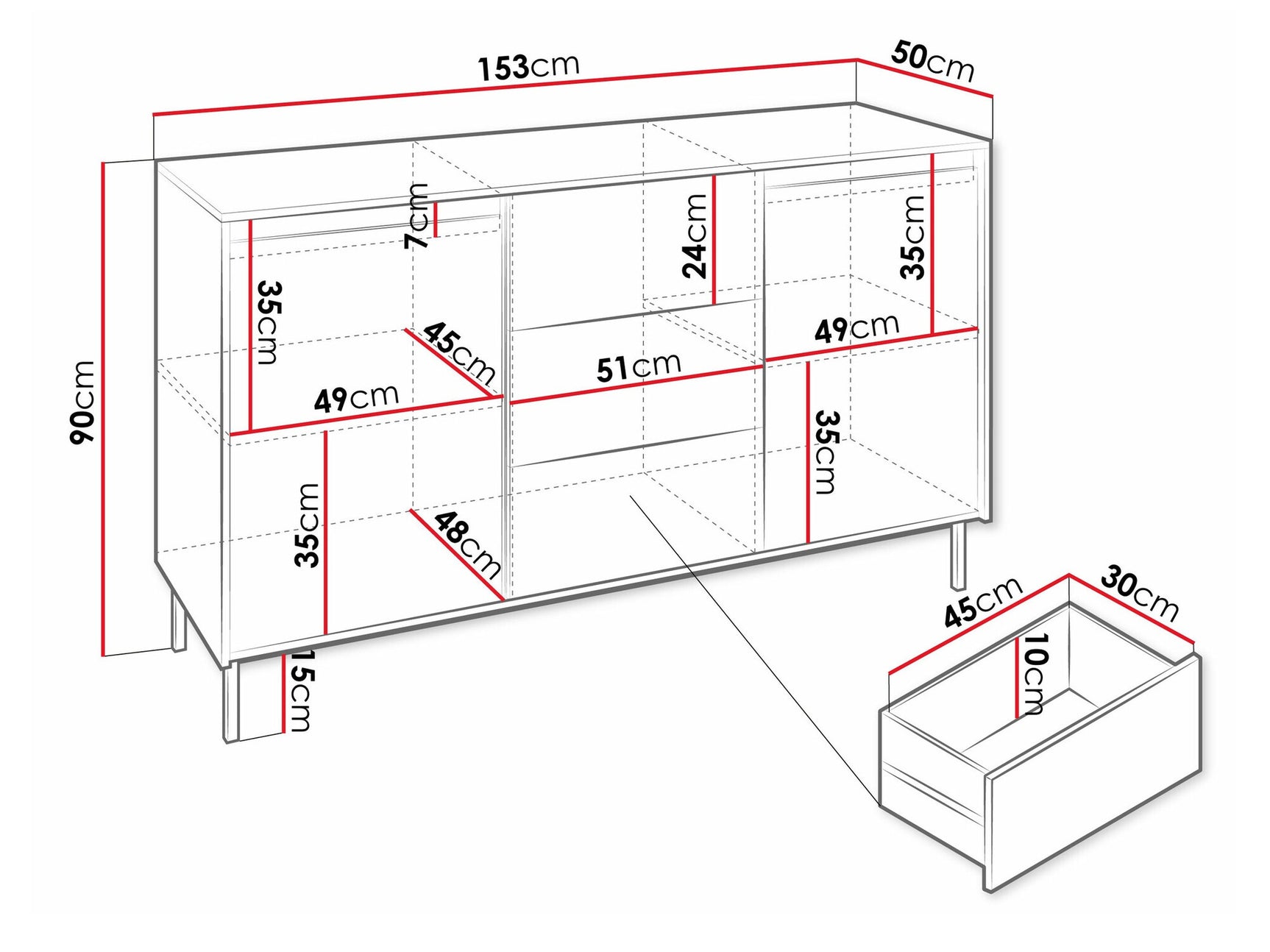 Chest of drawers Comfivo T101