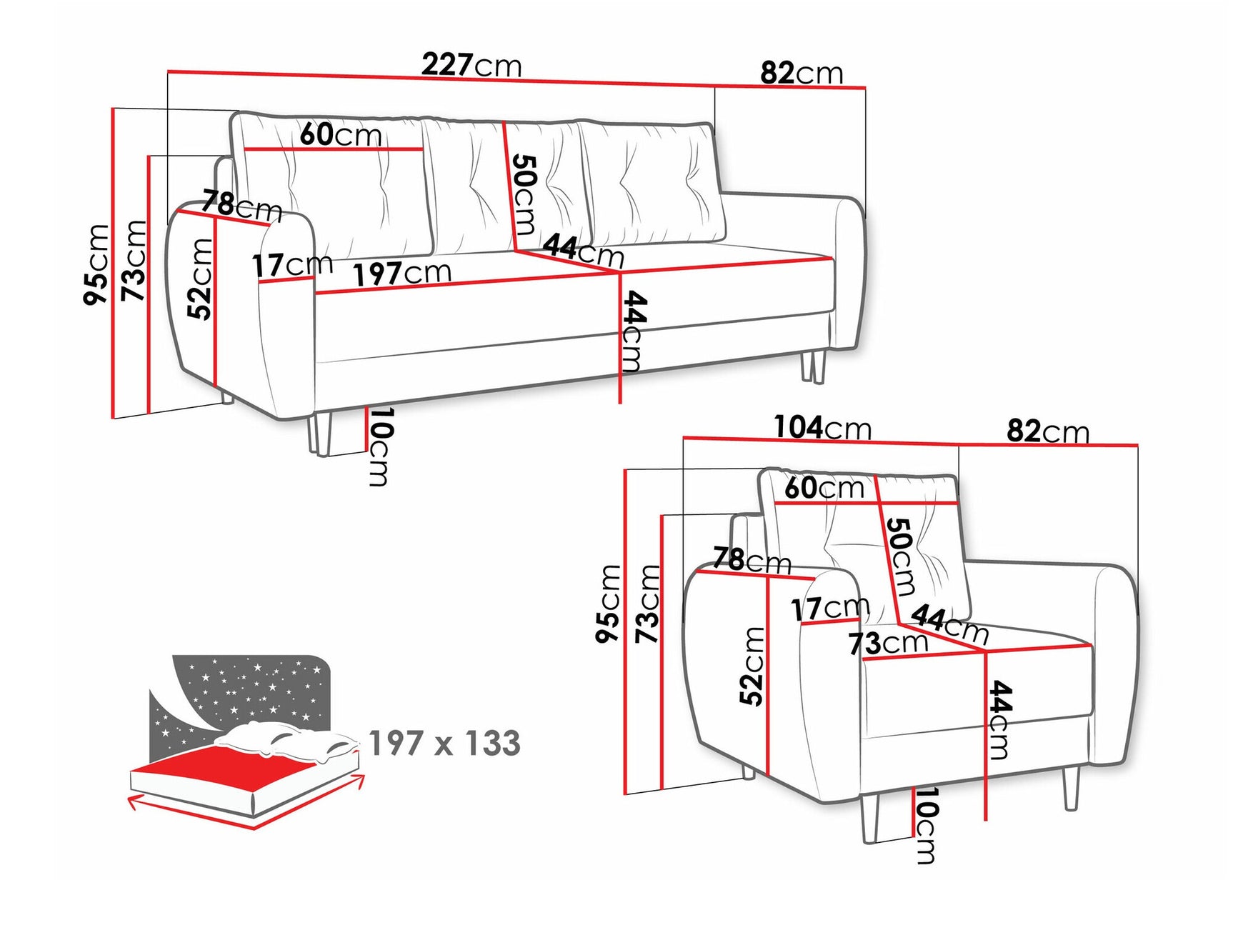 Polstret møbelsæt Memphis 145