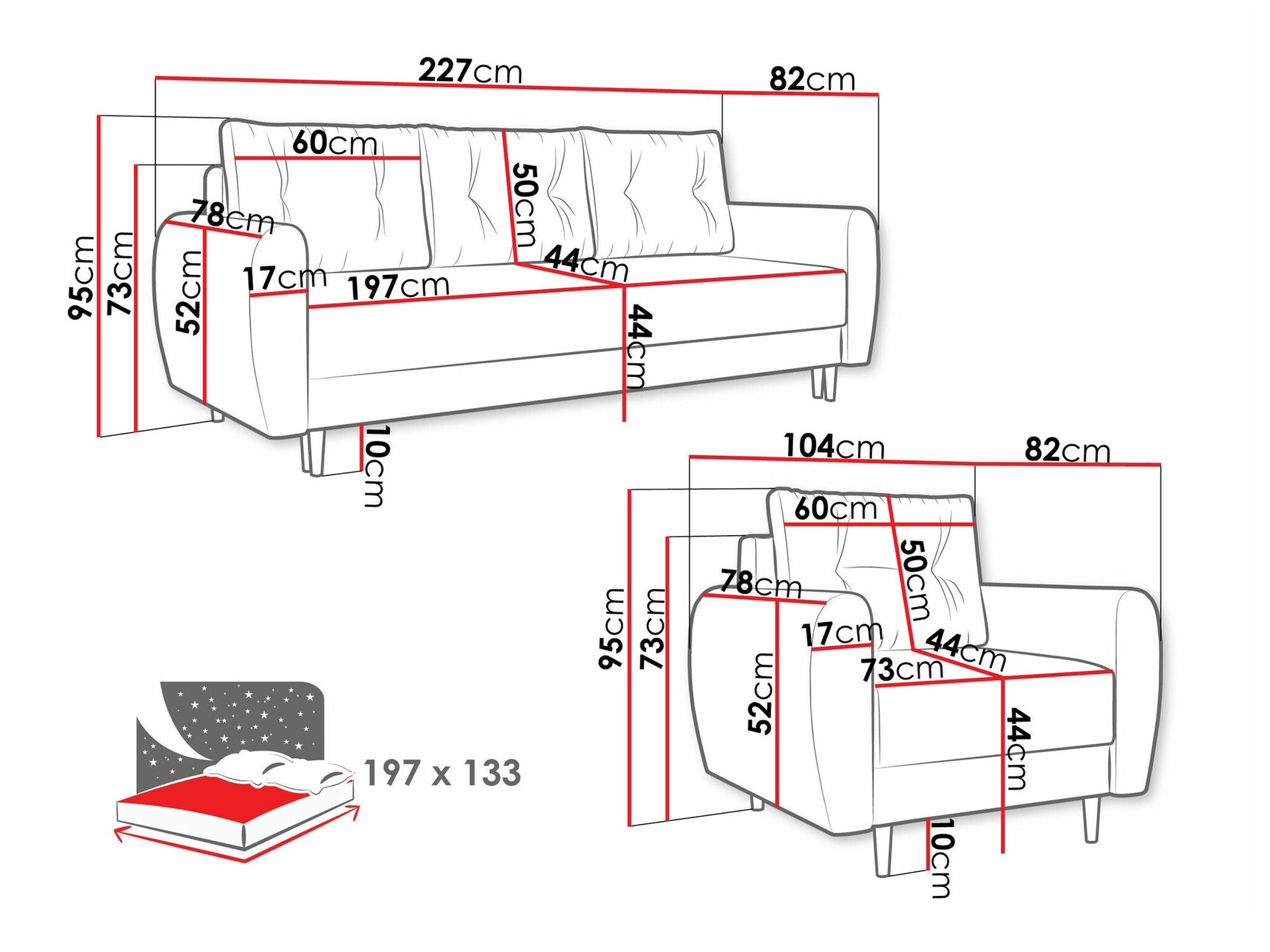 Polstret møbelsæt Memphis 145