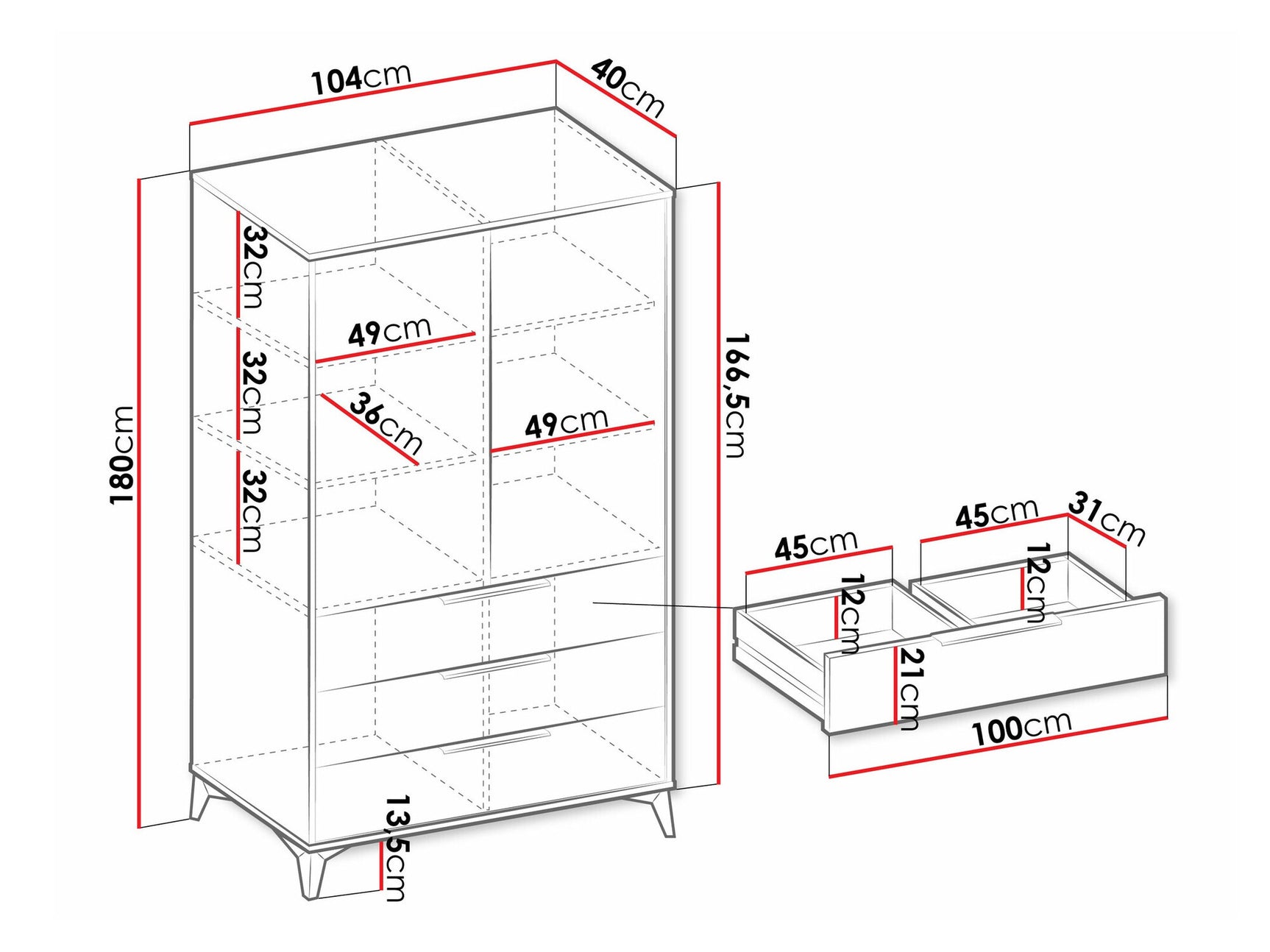 Bookcase Comfivo Y103