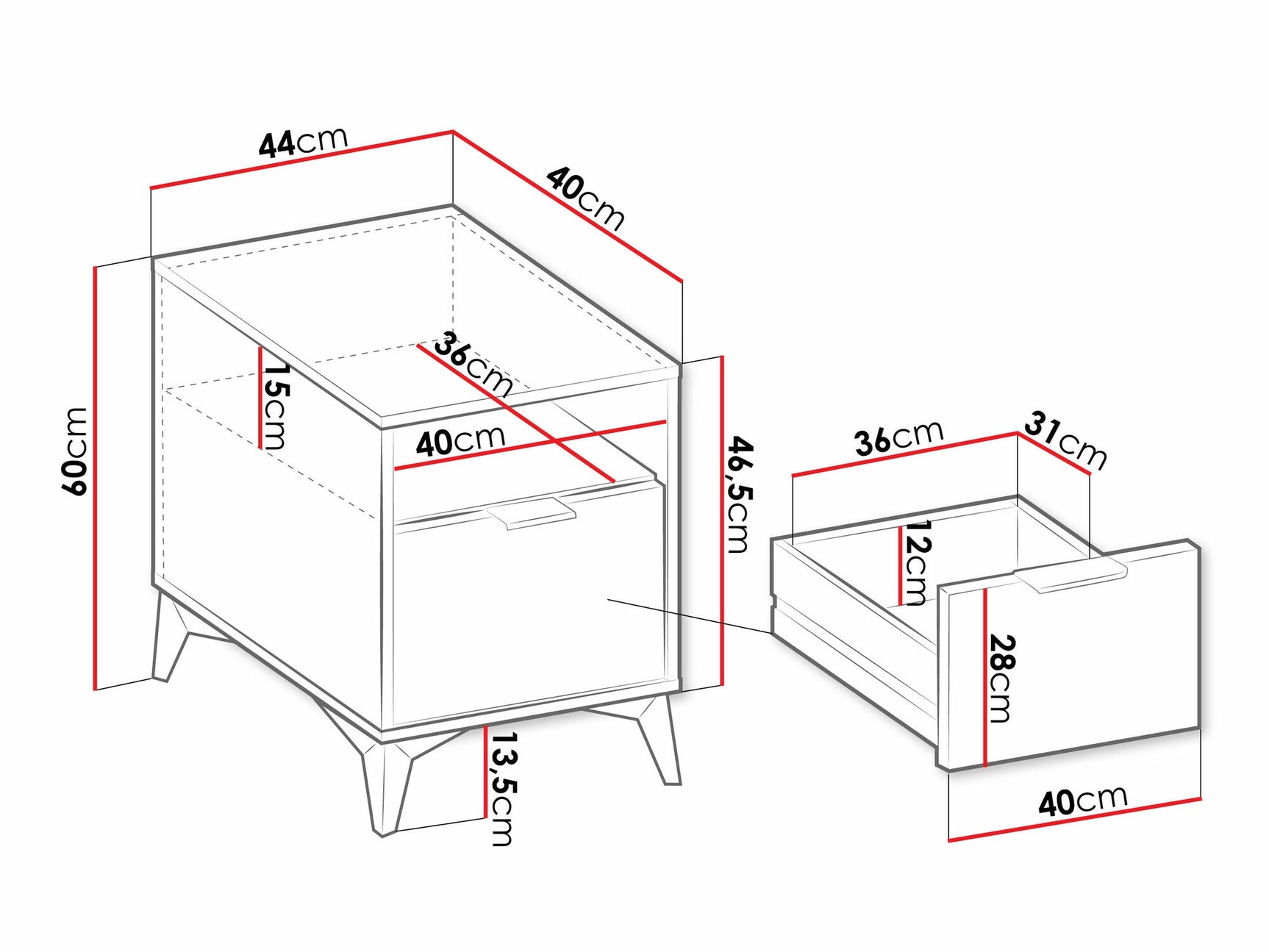 Sengebord Comfivo Y104