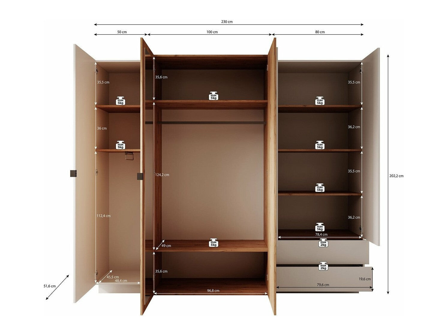 Garderobe Kingston L105