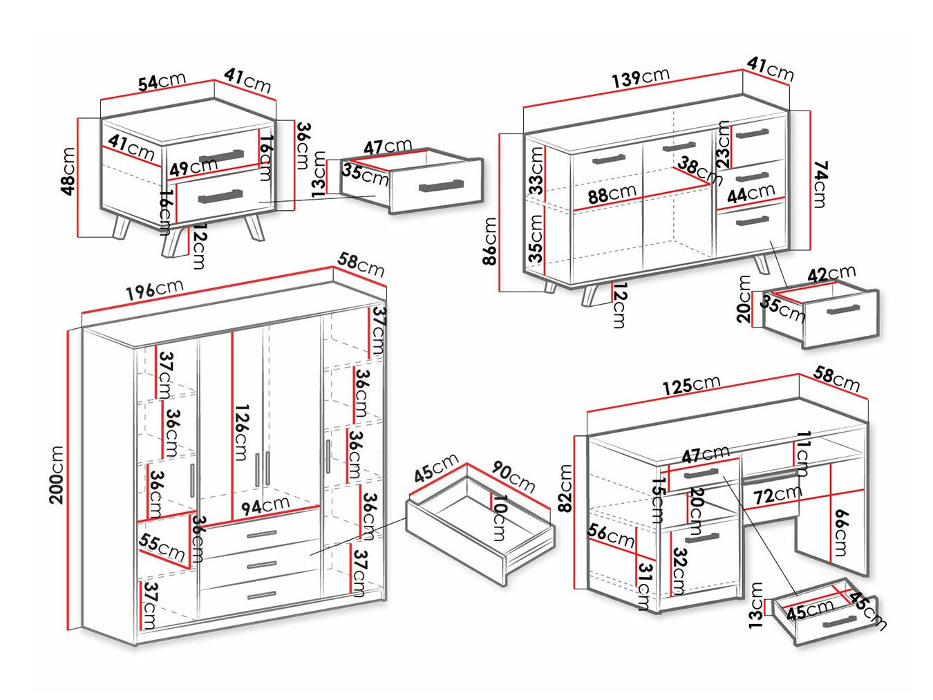 Furniture set Honolulu A150