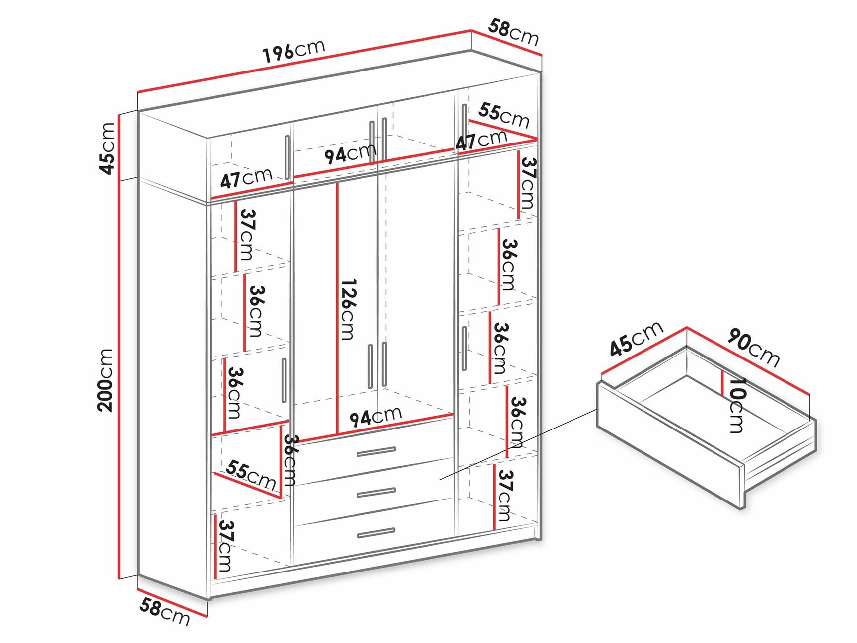 Wardrobe Honolulu D107