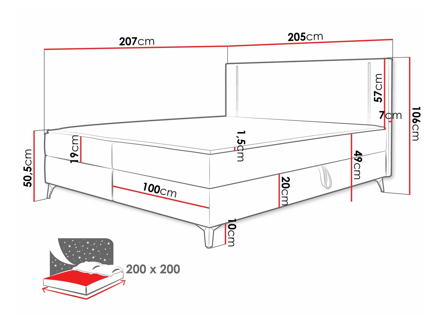 Continental bed Memphis 147