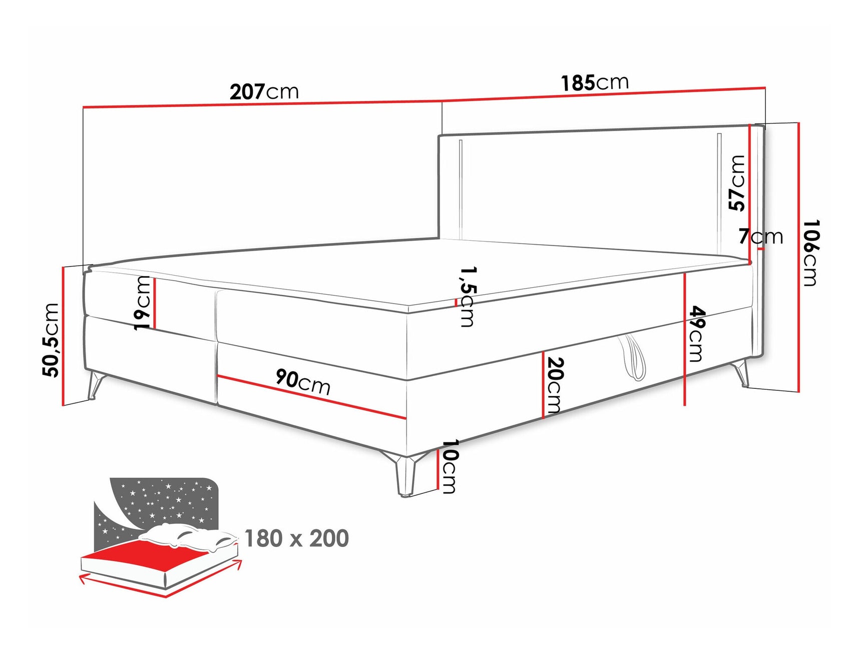 Continental bed Memphis 147
