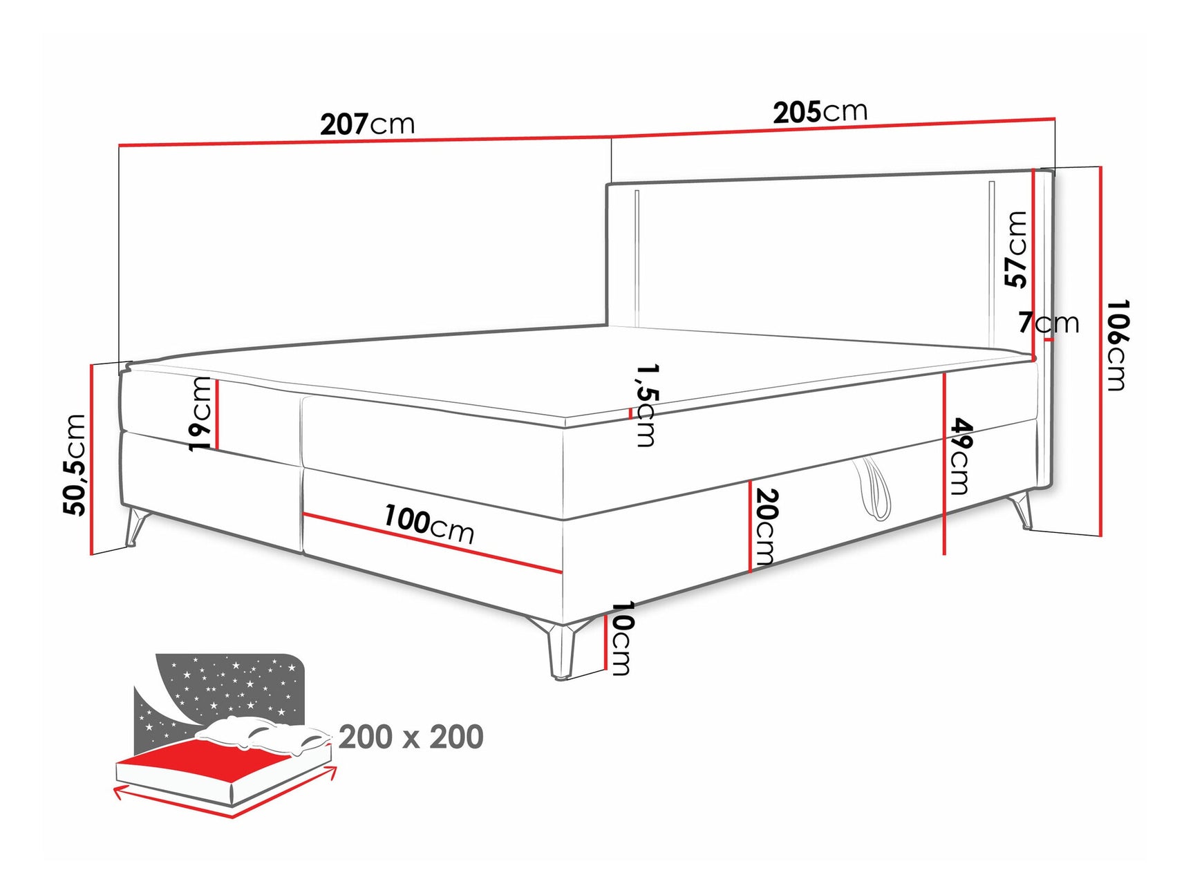 Continental bed Memphis 147