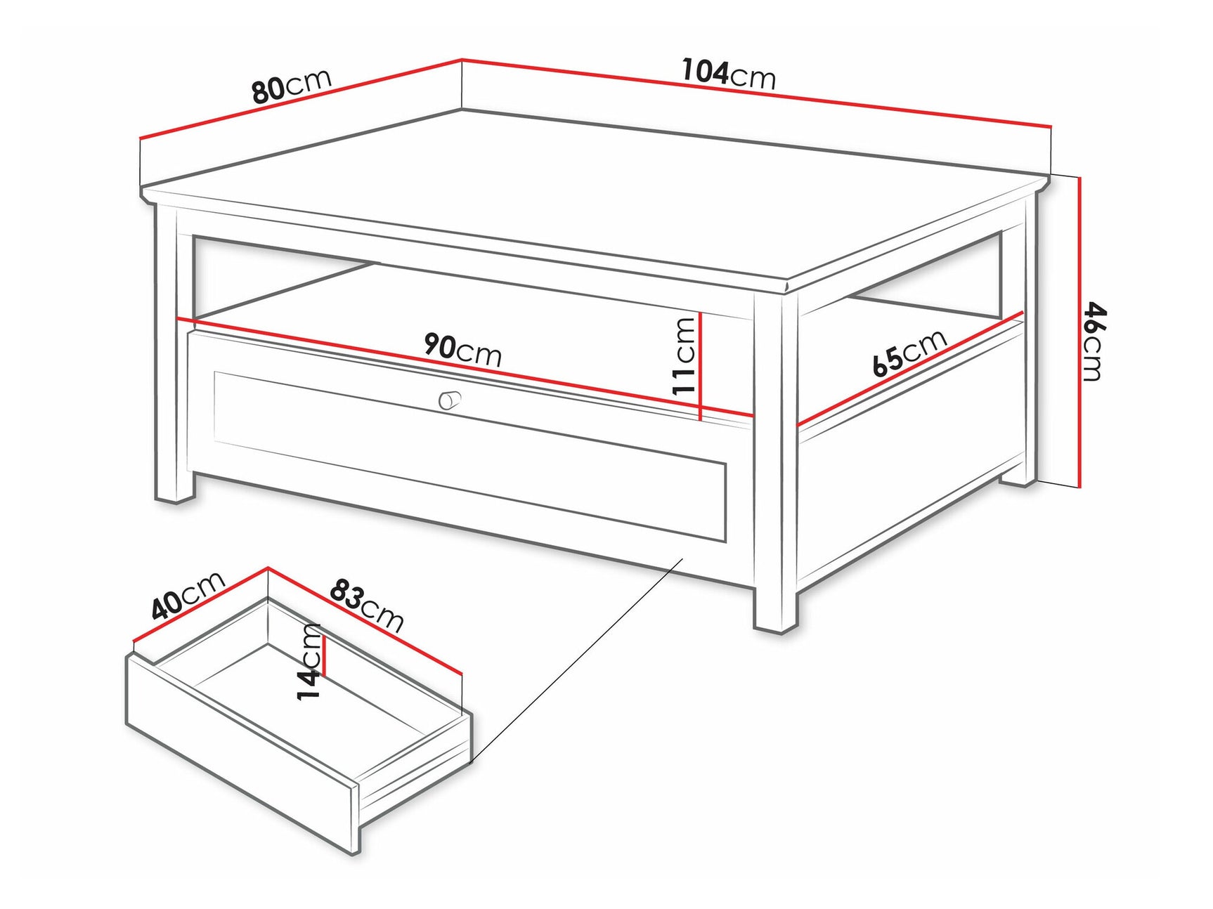 Sofabord Comfivo Ruvlare 104