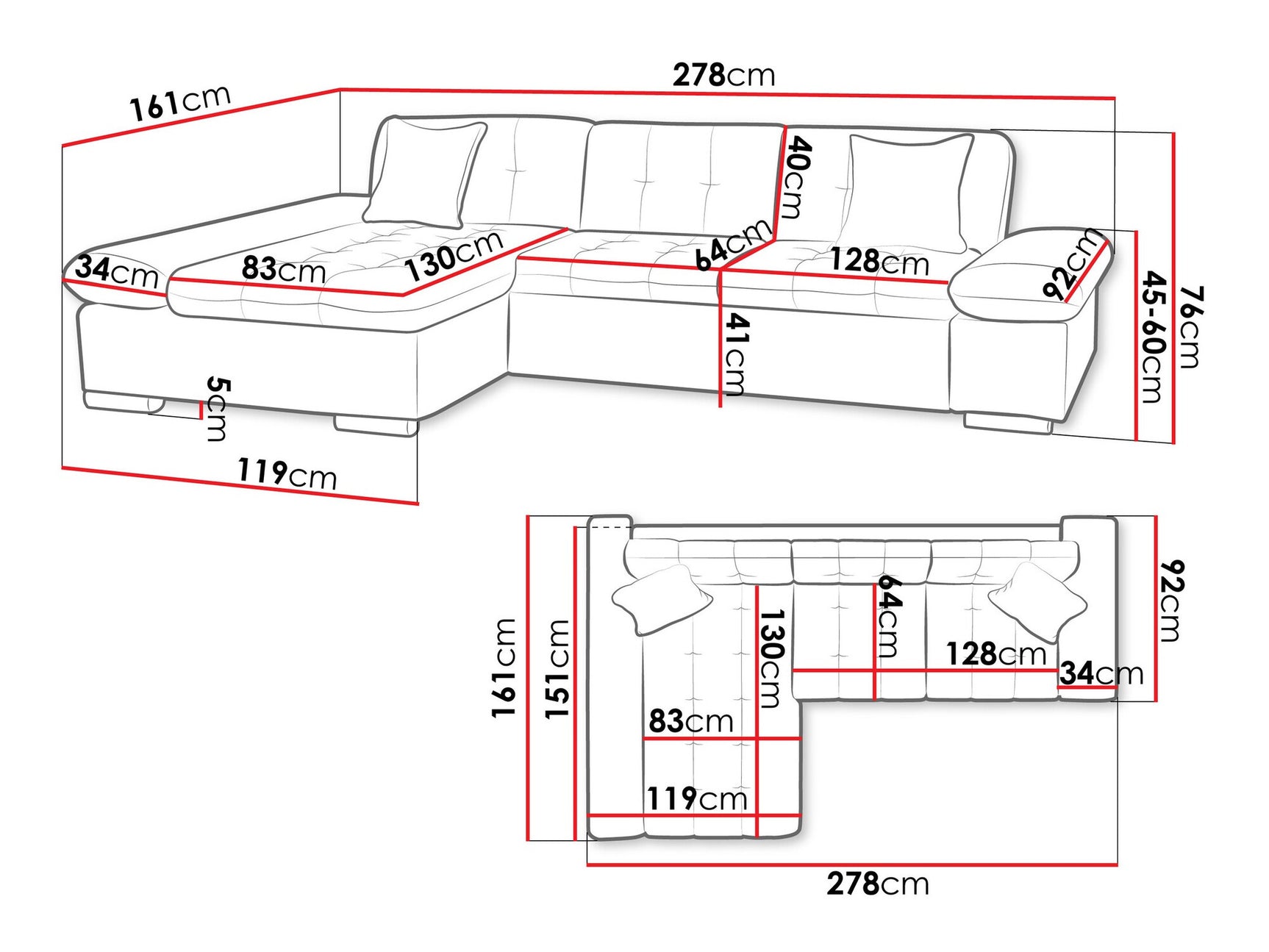 Hjørnesofa Comfivo 219