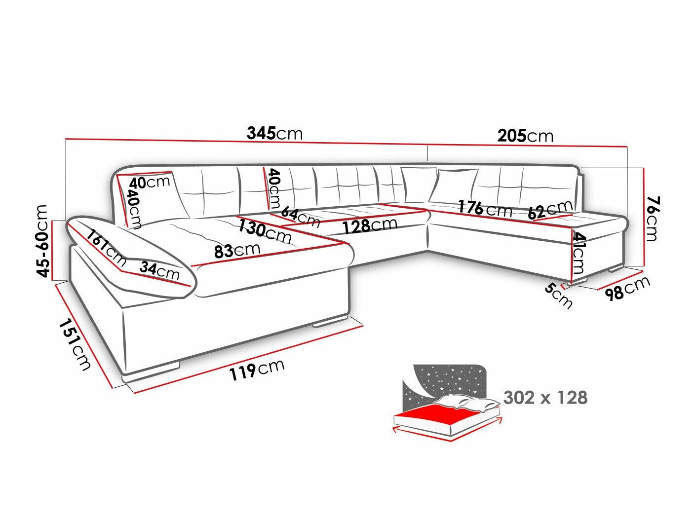 Hjørnesofa Comfivo 173