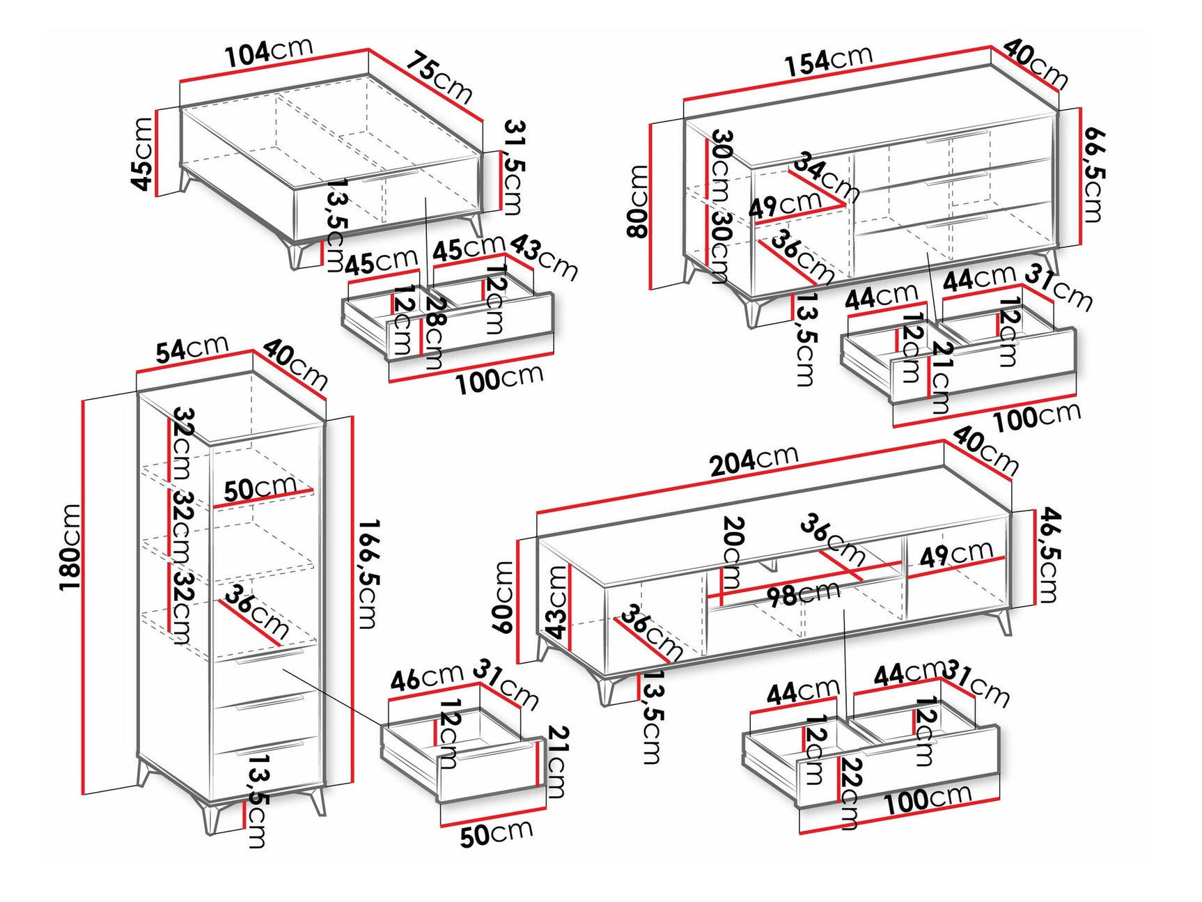 Stuemøbler-sæt Comfivo Y107