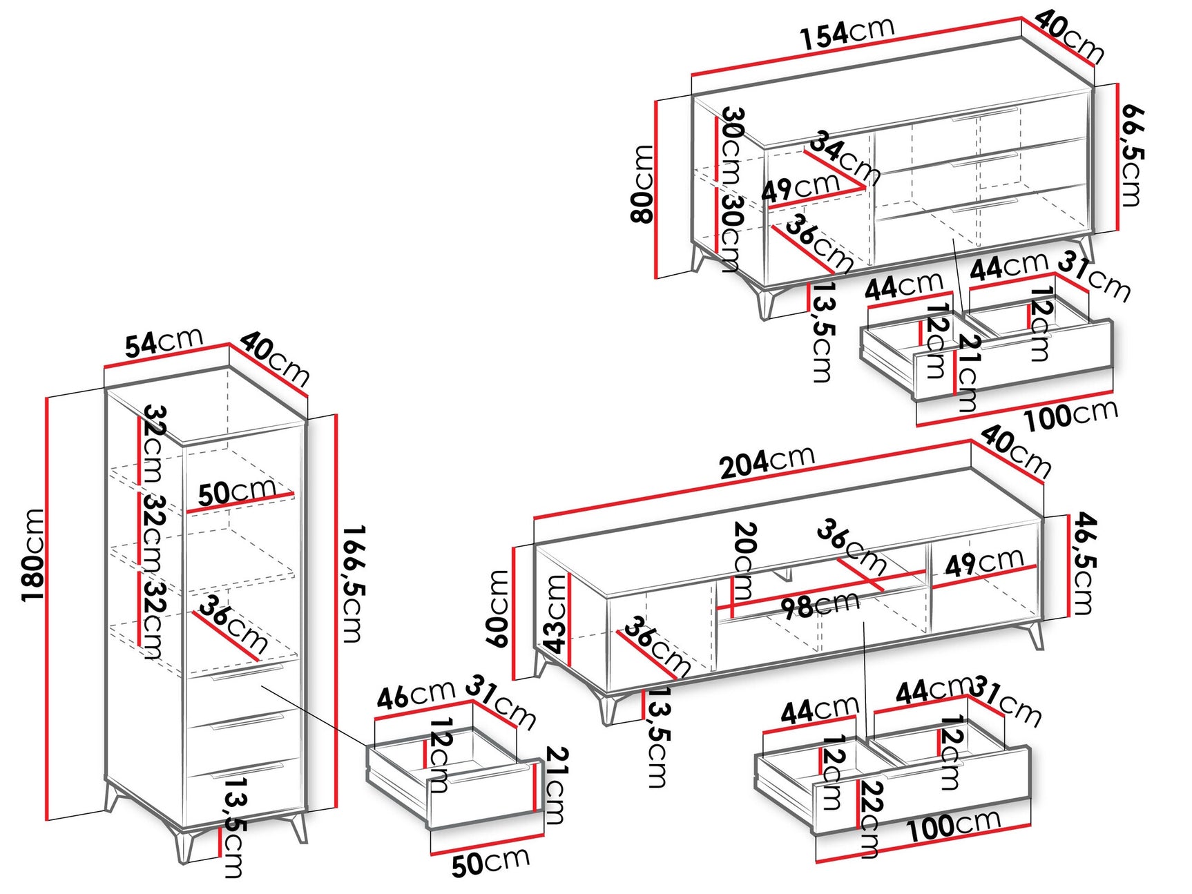 Stuemøbler-sæt Comfivo Y109