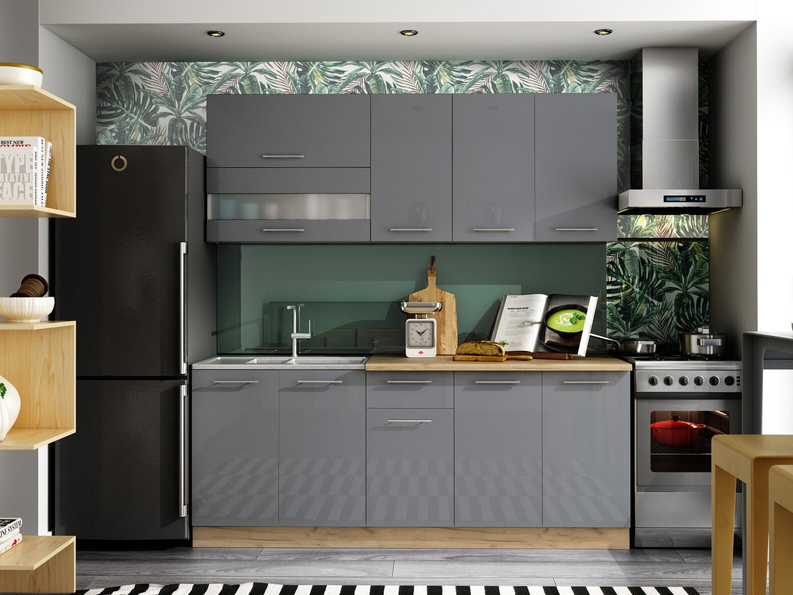 Modulært vægskab Tiffa Grey 111