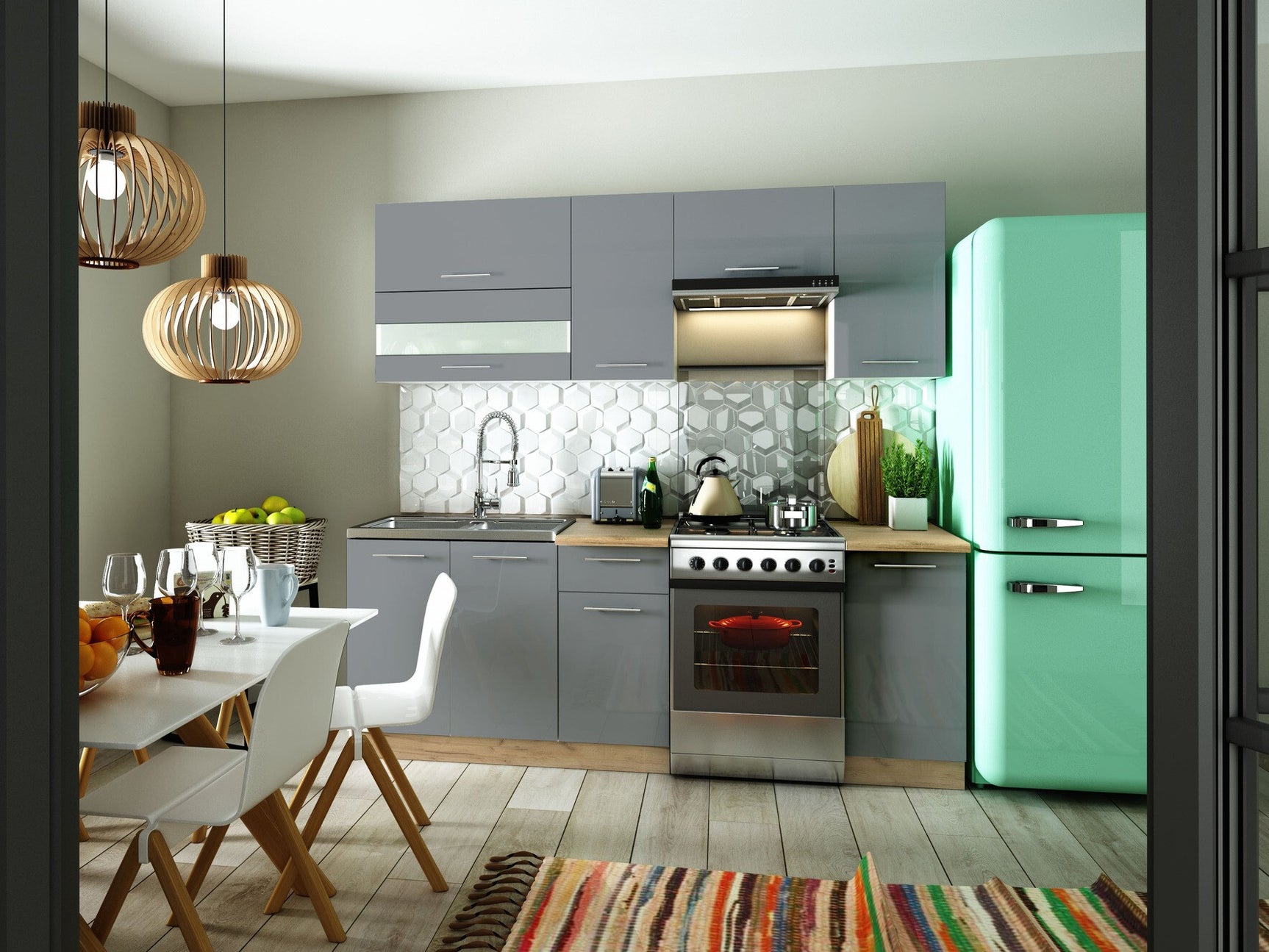 Modulært vægskab Tiffa Grey 114