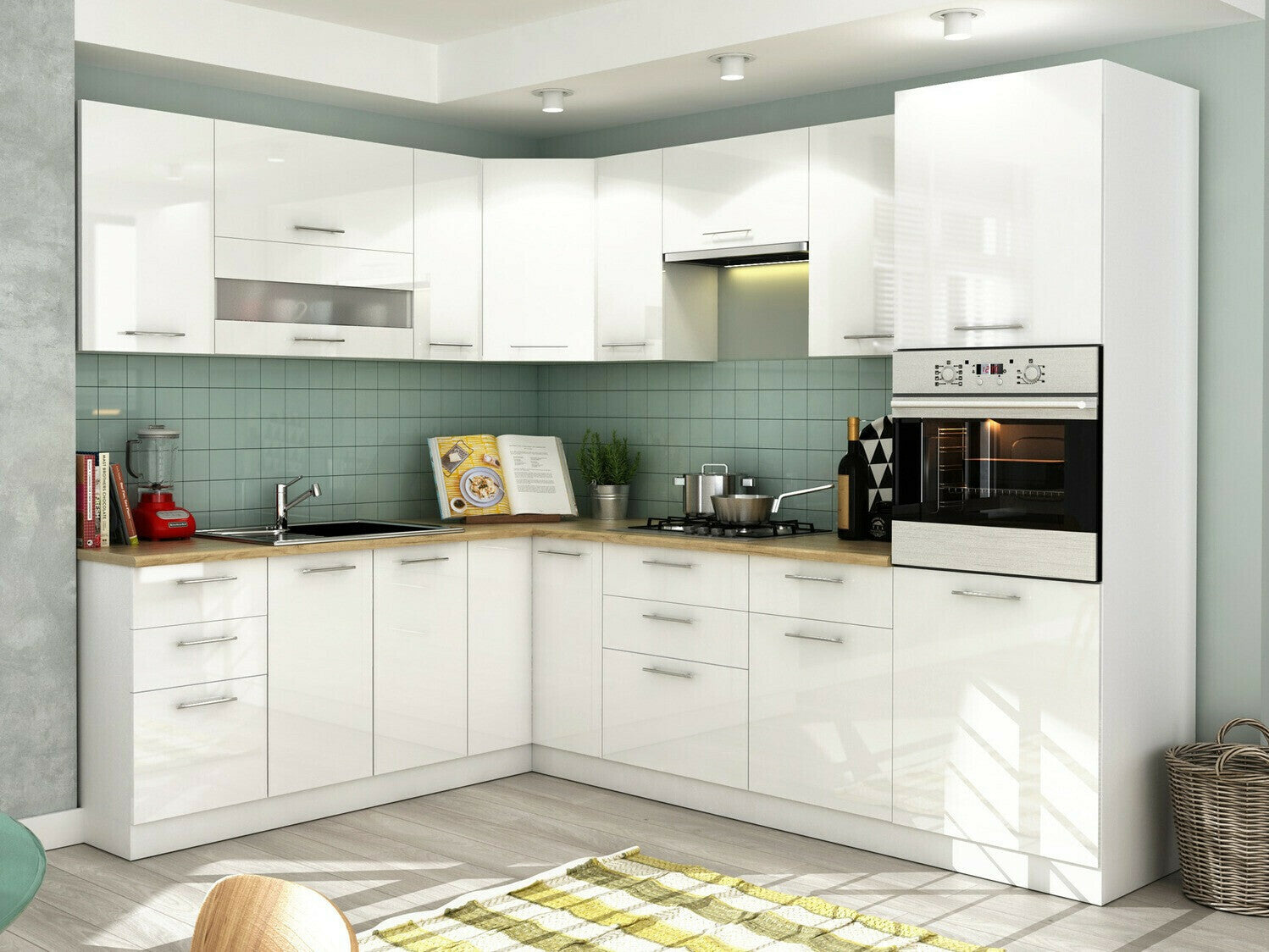 Modulært vægskab Tiffa White 128