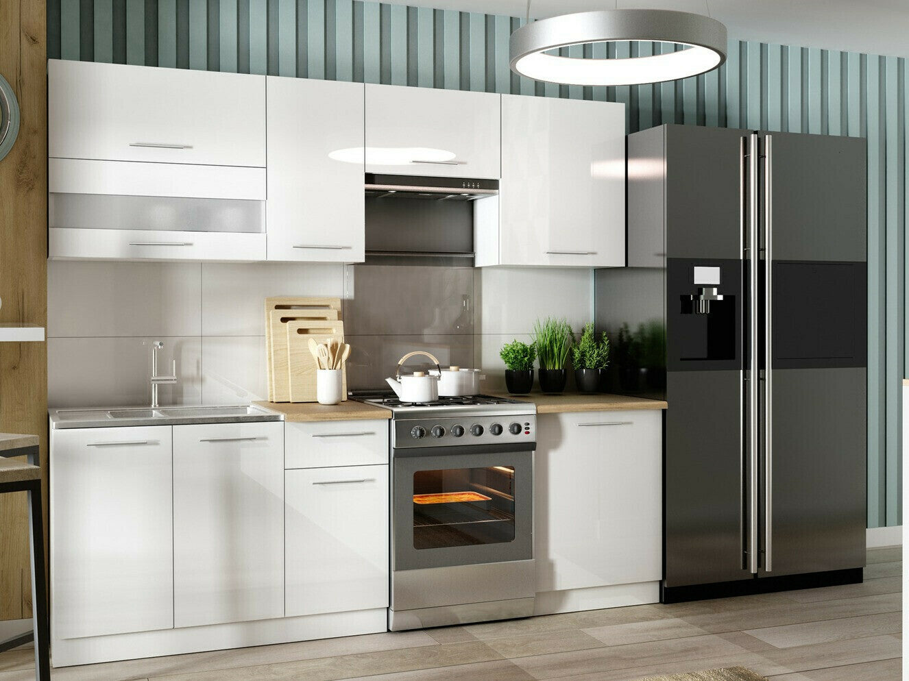 Modulært vægskab Tiffa White 129