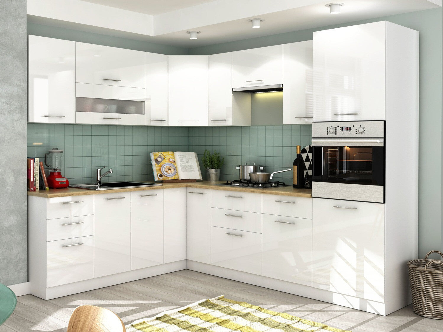 Modulskab med låger Tiffa White 139