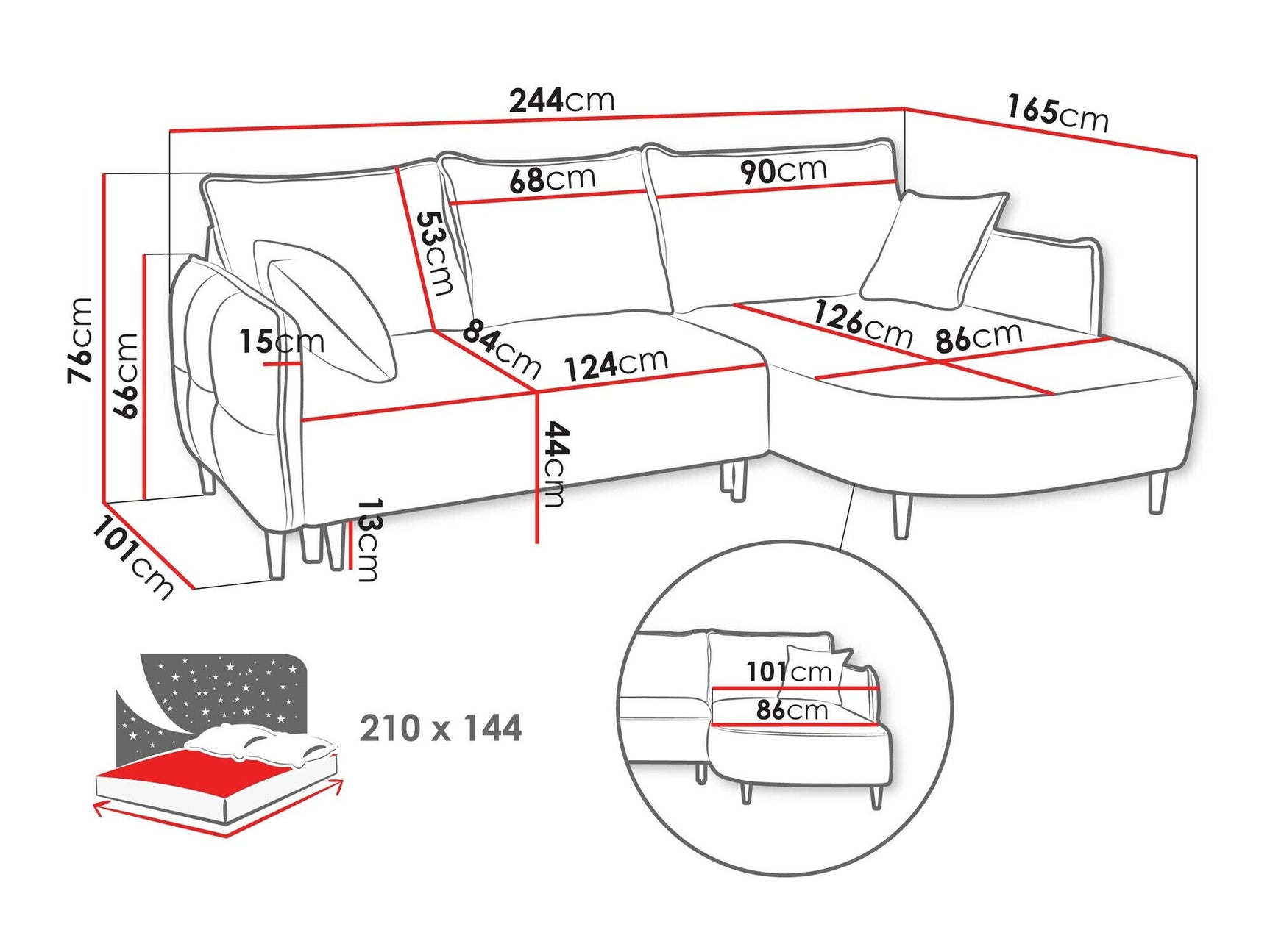 Hjørnesofa TrendyNest 101