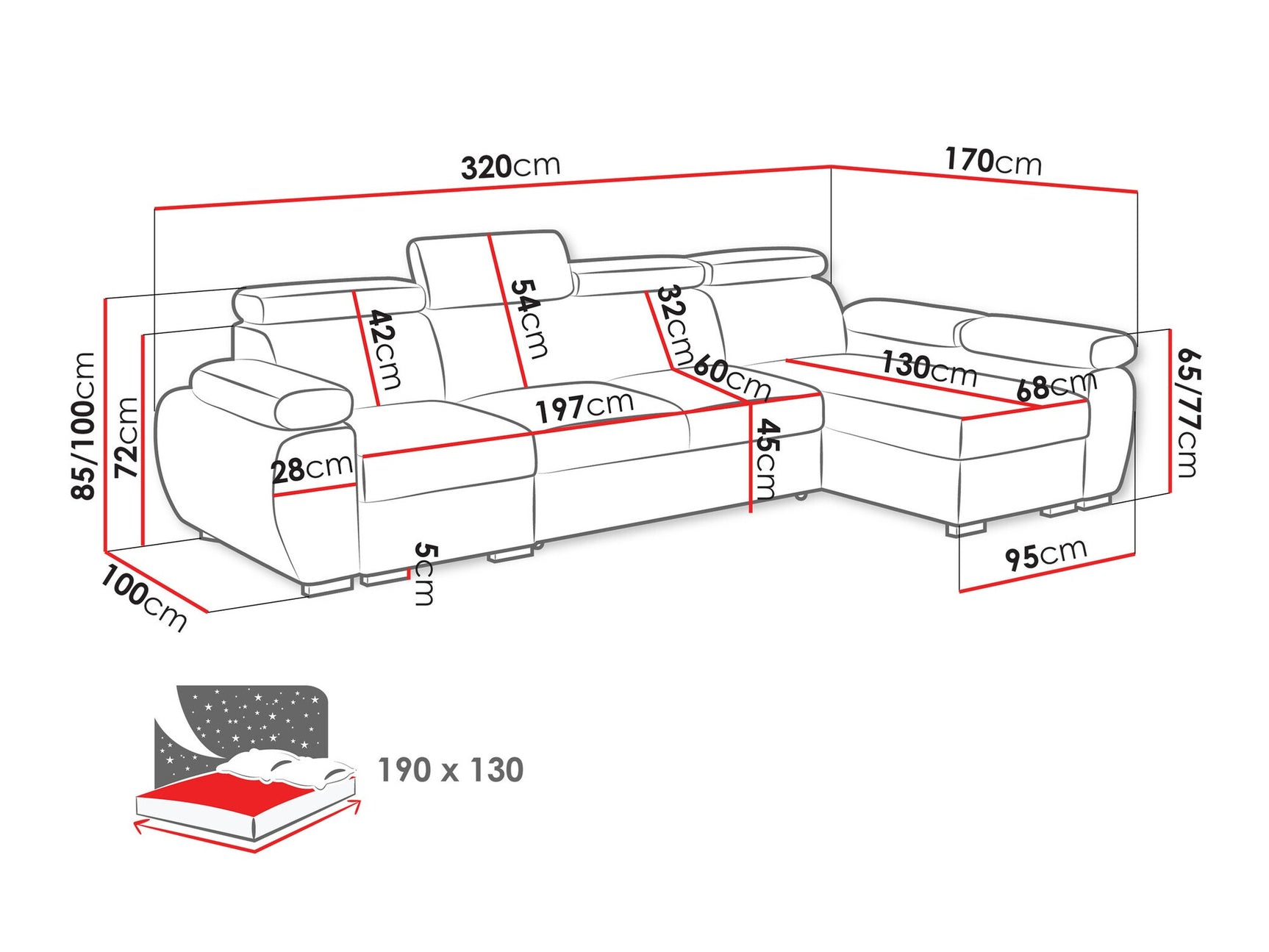 Hjørnesofa Columbus 227