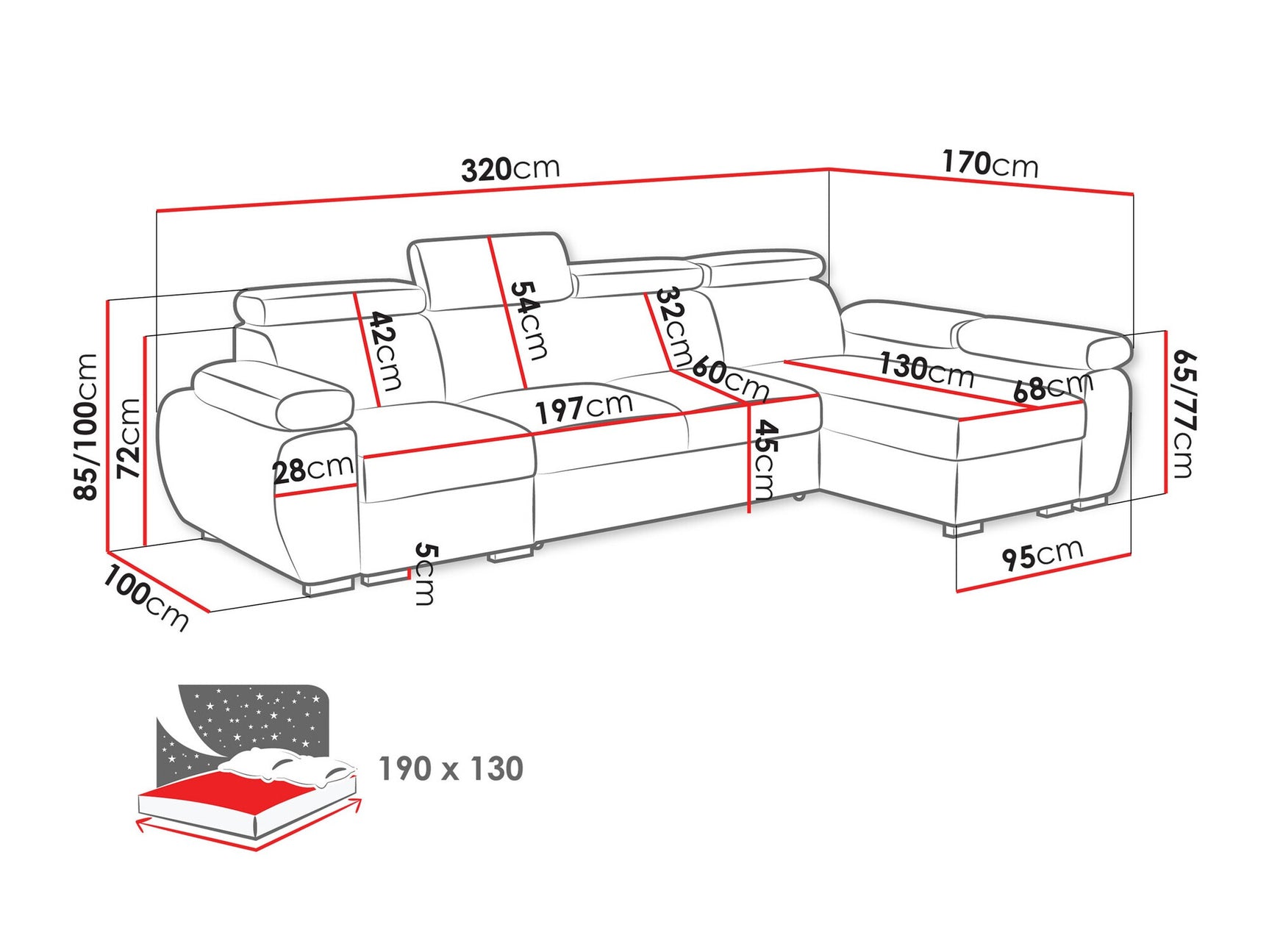 Hjørnesofa Columbus 227
