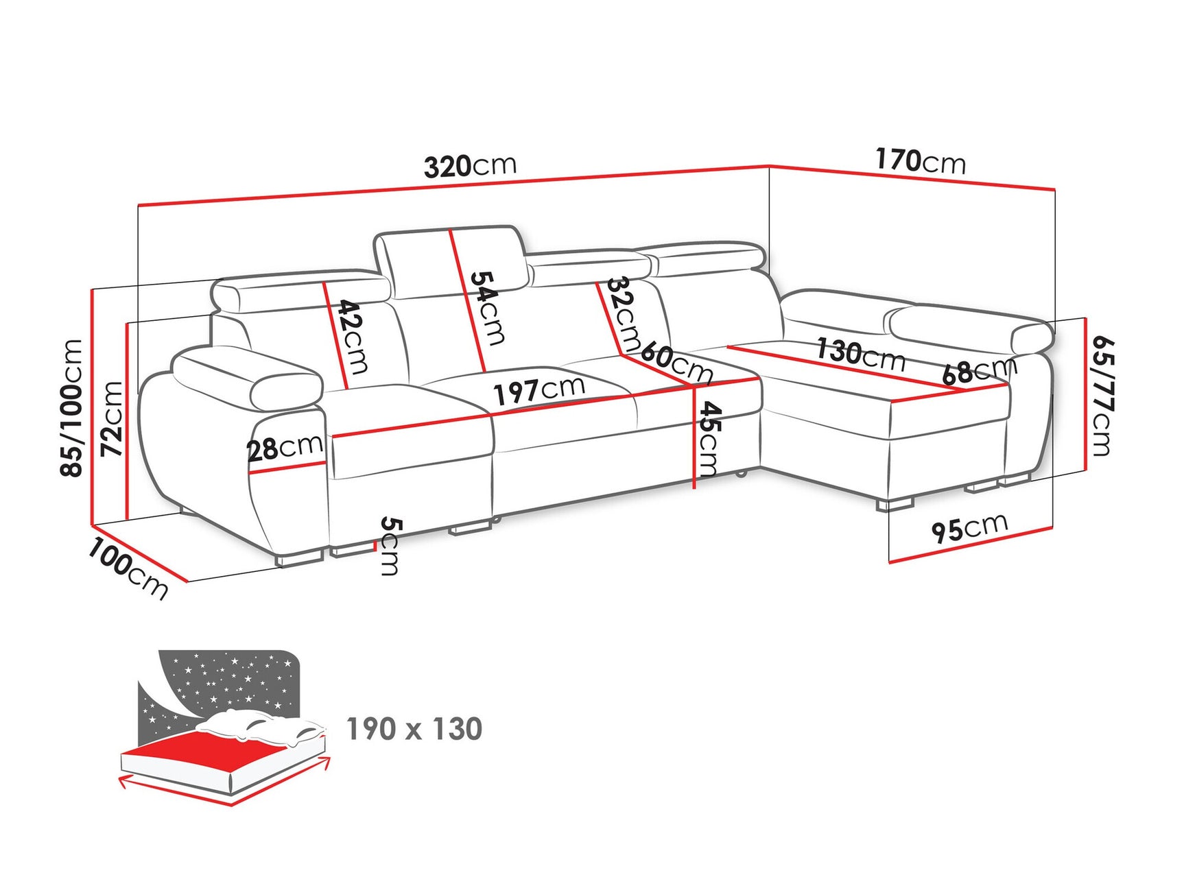 Hjørnesofa Columbus 227