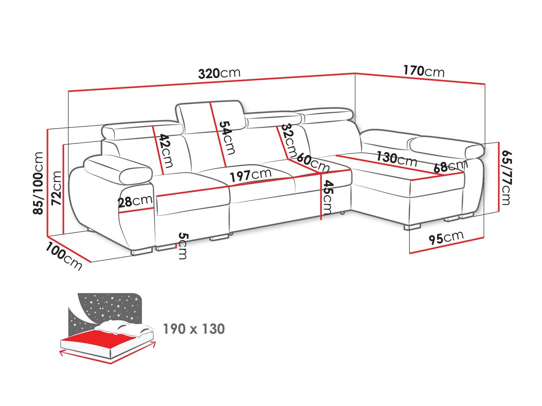 Hjørnesofa Columbus 227