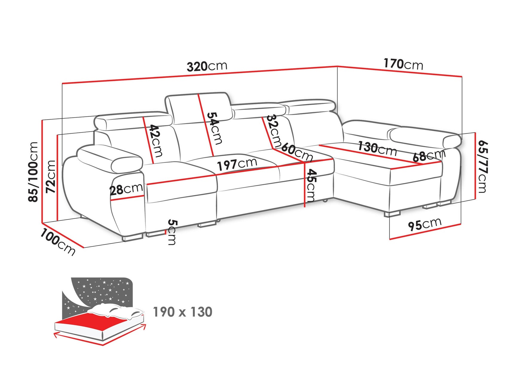 Hjørnesofa Columbus 227