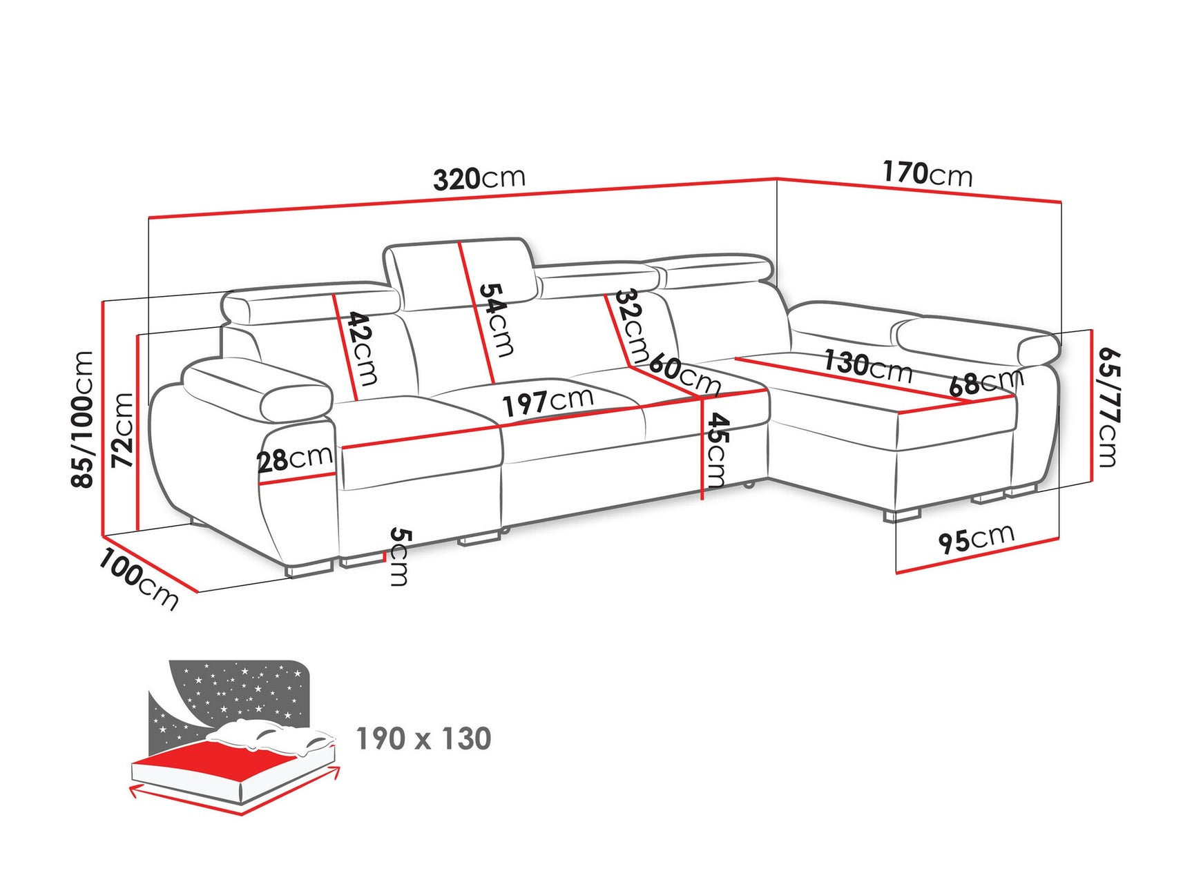 Hjørnesofa Columbus 227