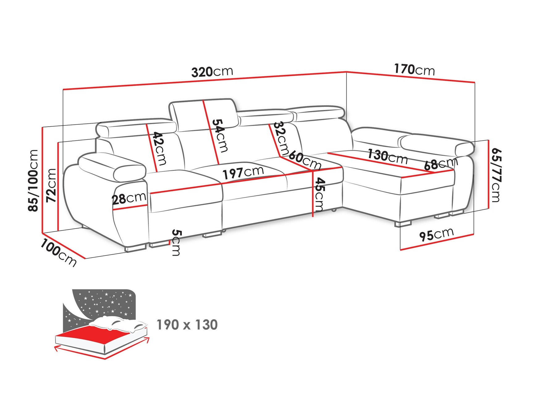 Hjørnesofa Columbus 227