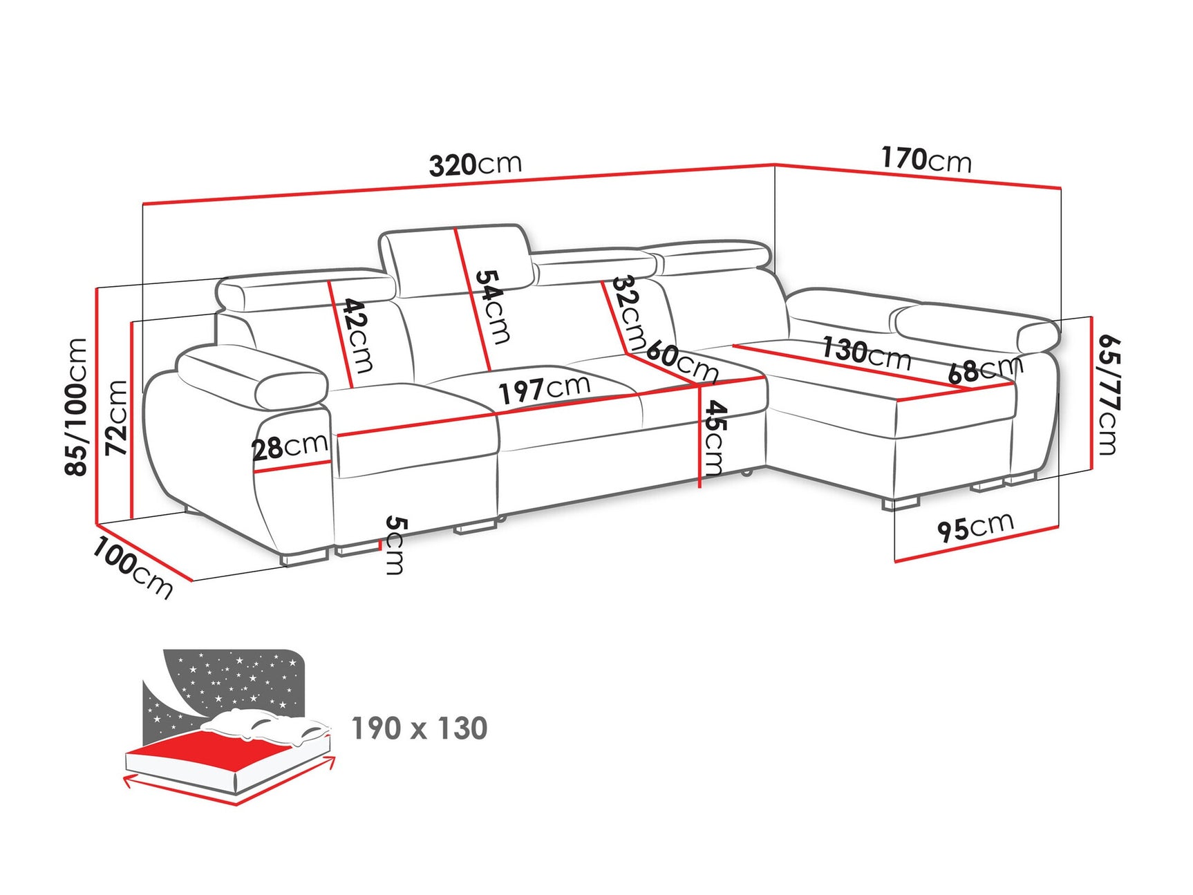 Hjørnesofa Columbus 227