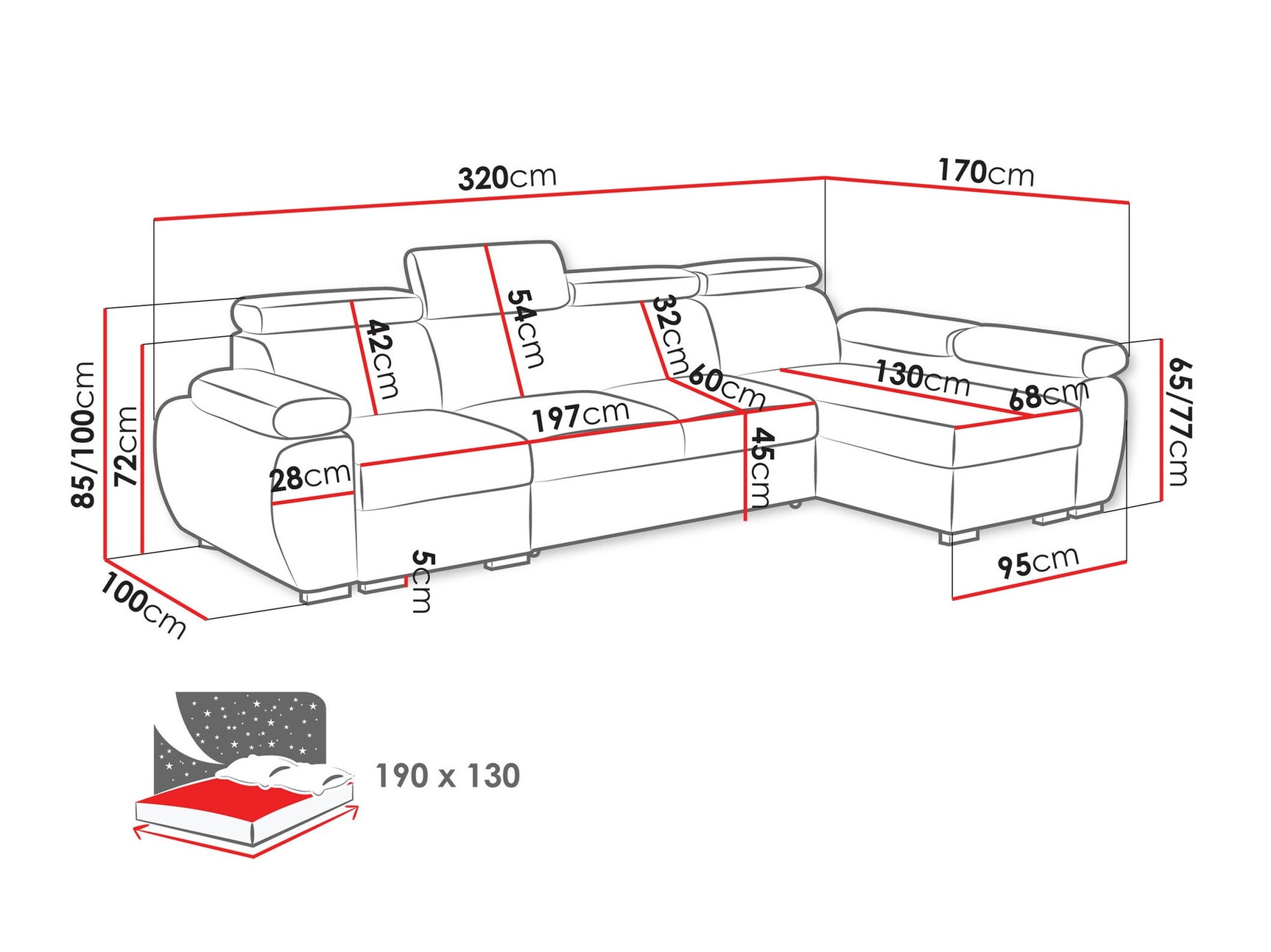 Hjørnesofa Columbus 227