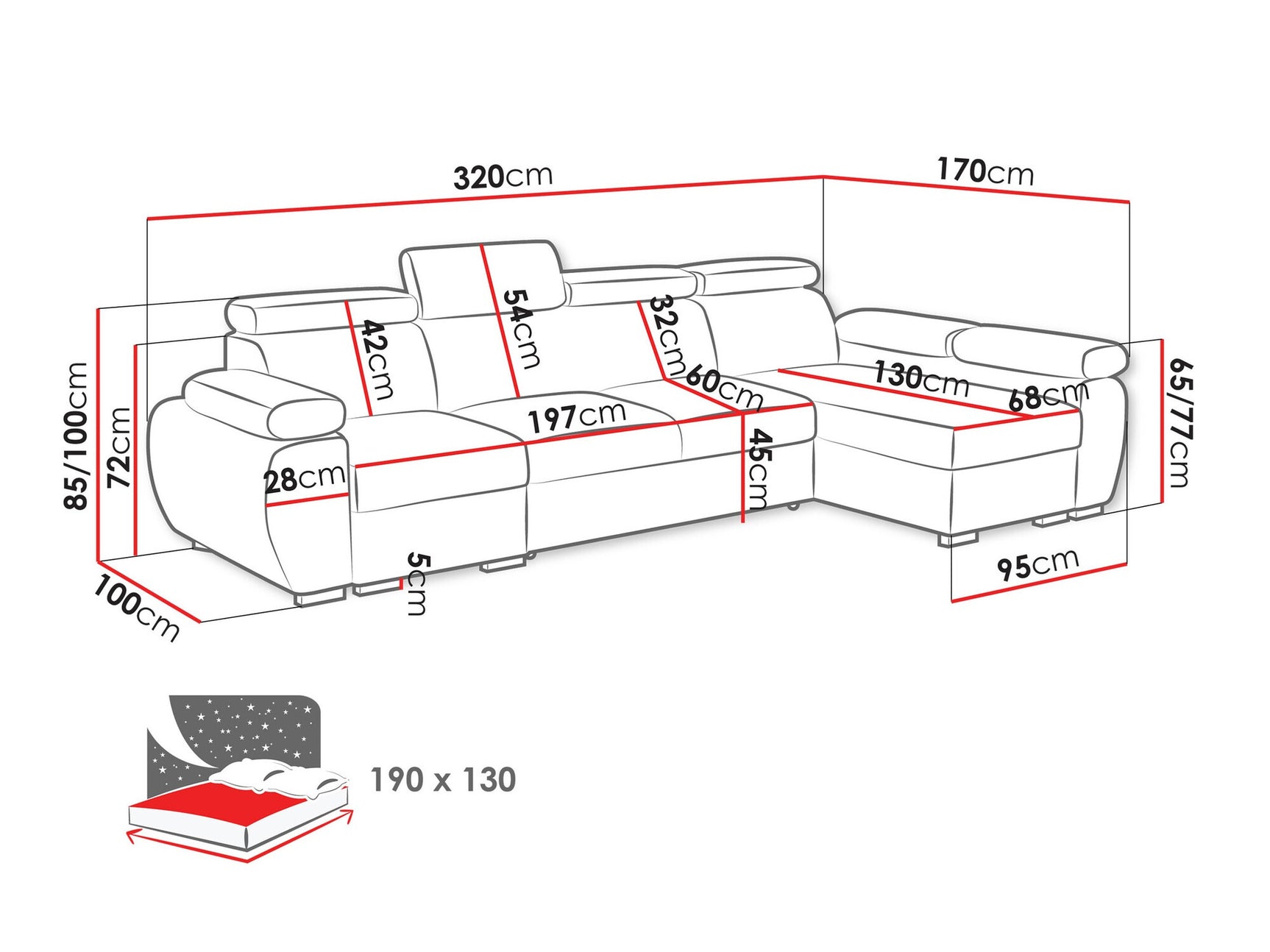 Hjørnesofa Columbus 227