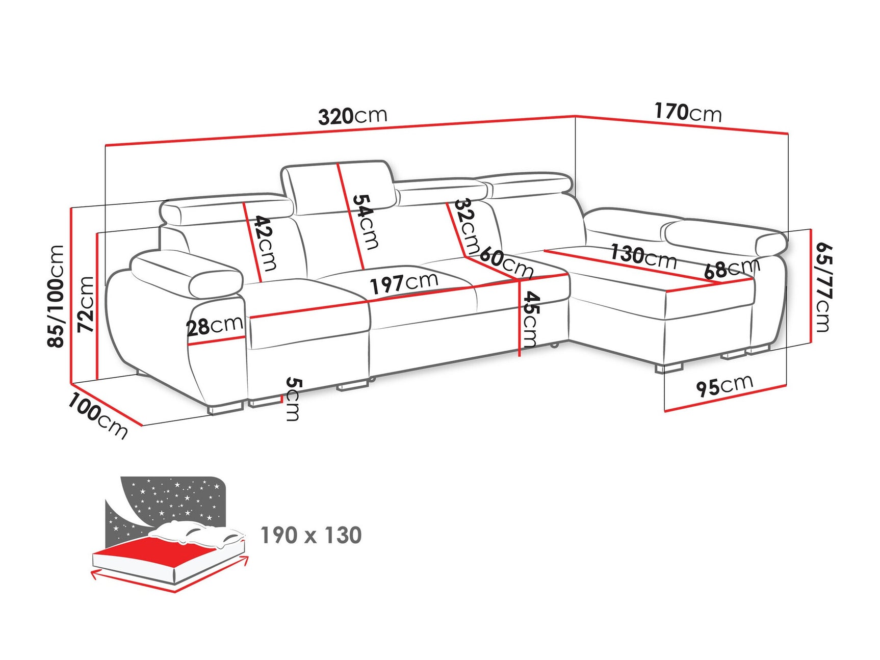 Hjørnesofa Columbus 227