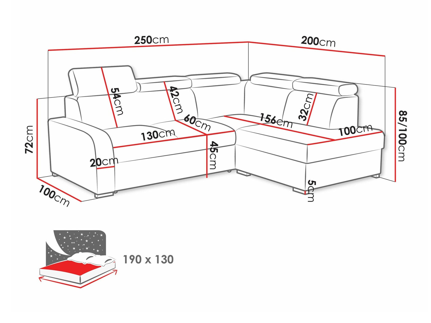 Hjørnesofa Etrcala 108