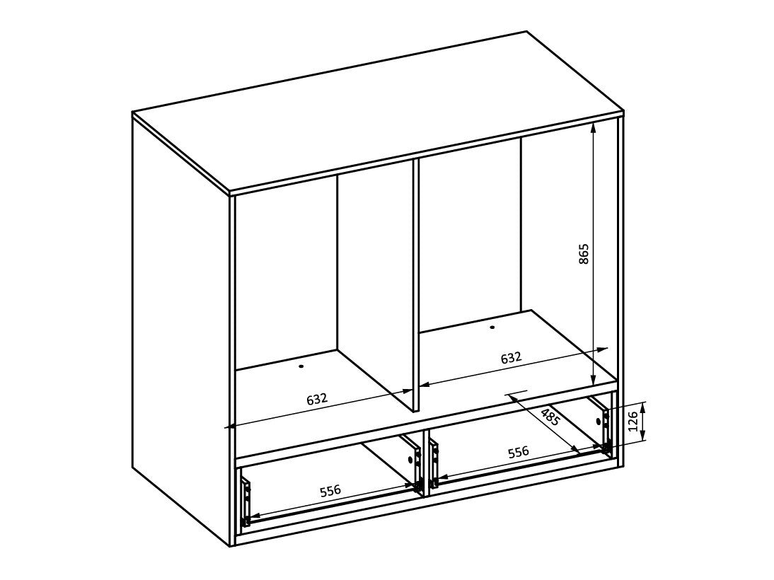 Reol til badeværelse Austin 336