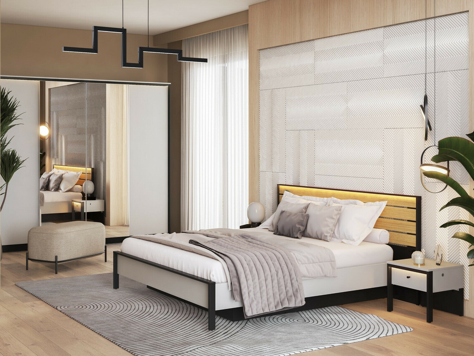 Sengebord Fresno AT104