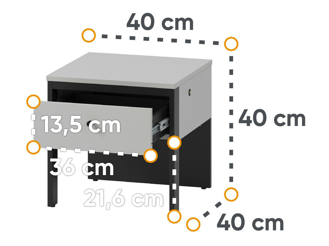 Sengebord Fresno AT104