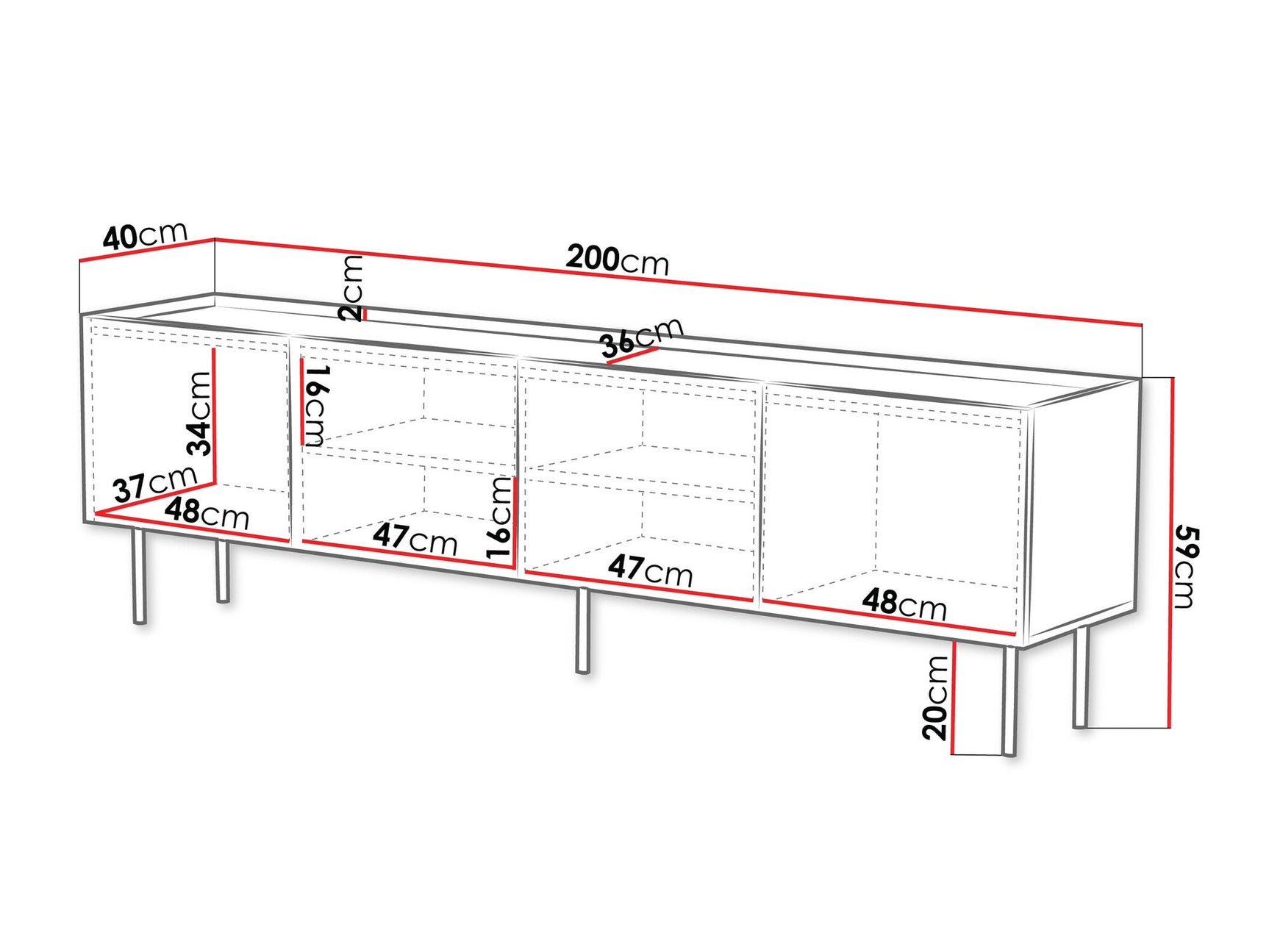 TV stand Charlotte U104