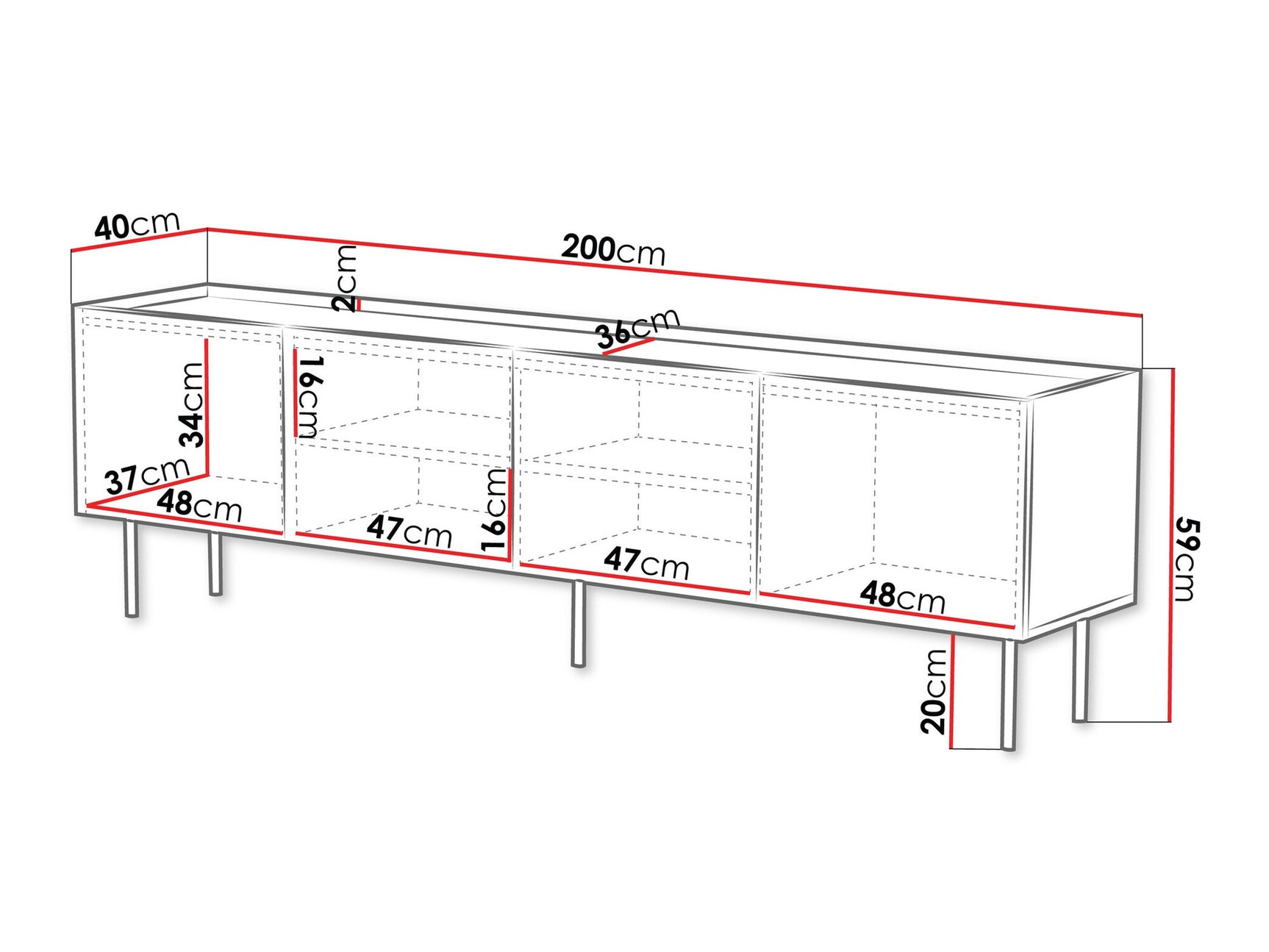 TV stand Charlotte U104