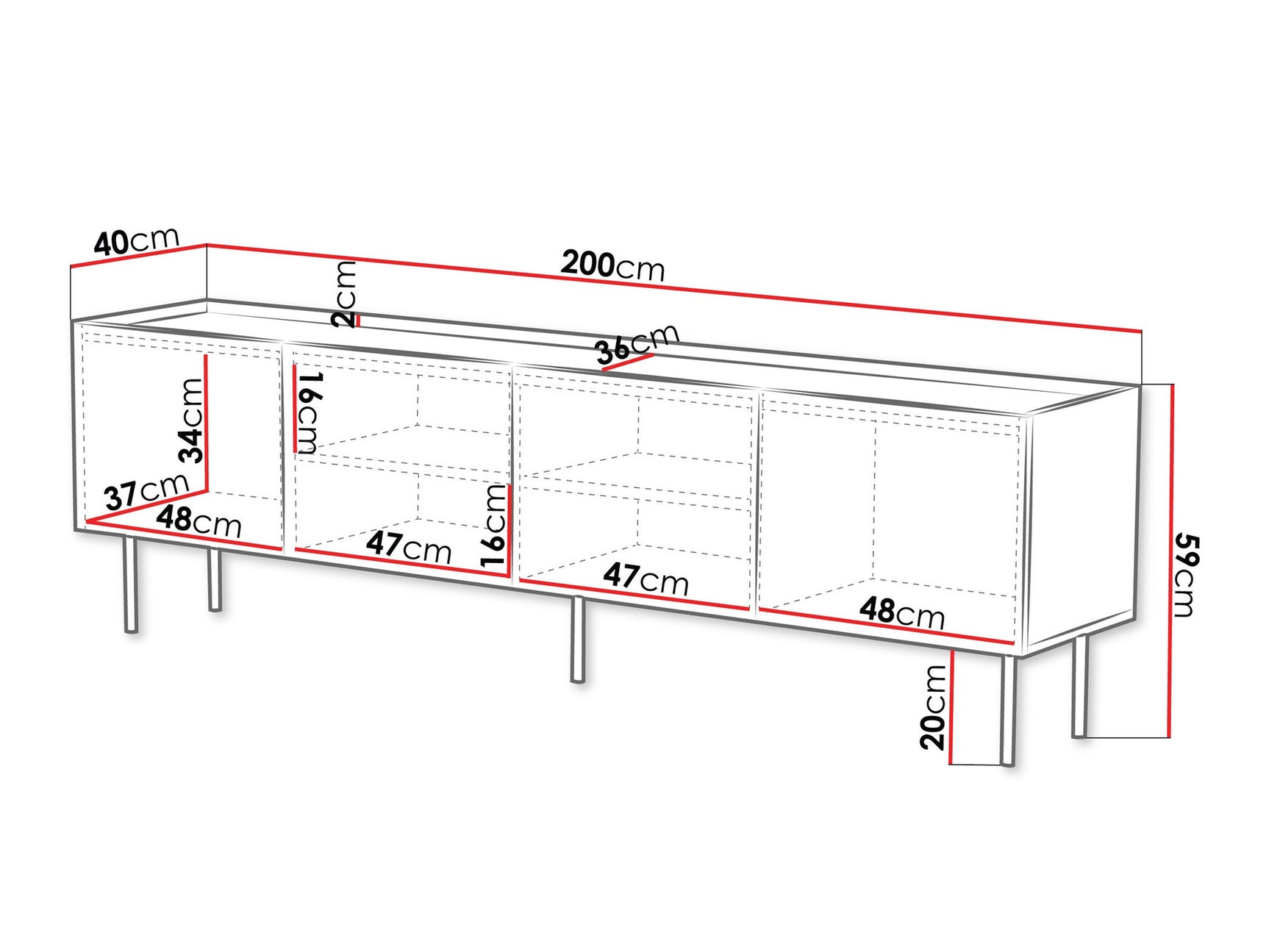 TV stand Charlotte U104